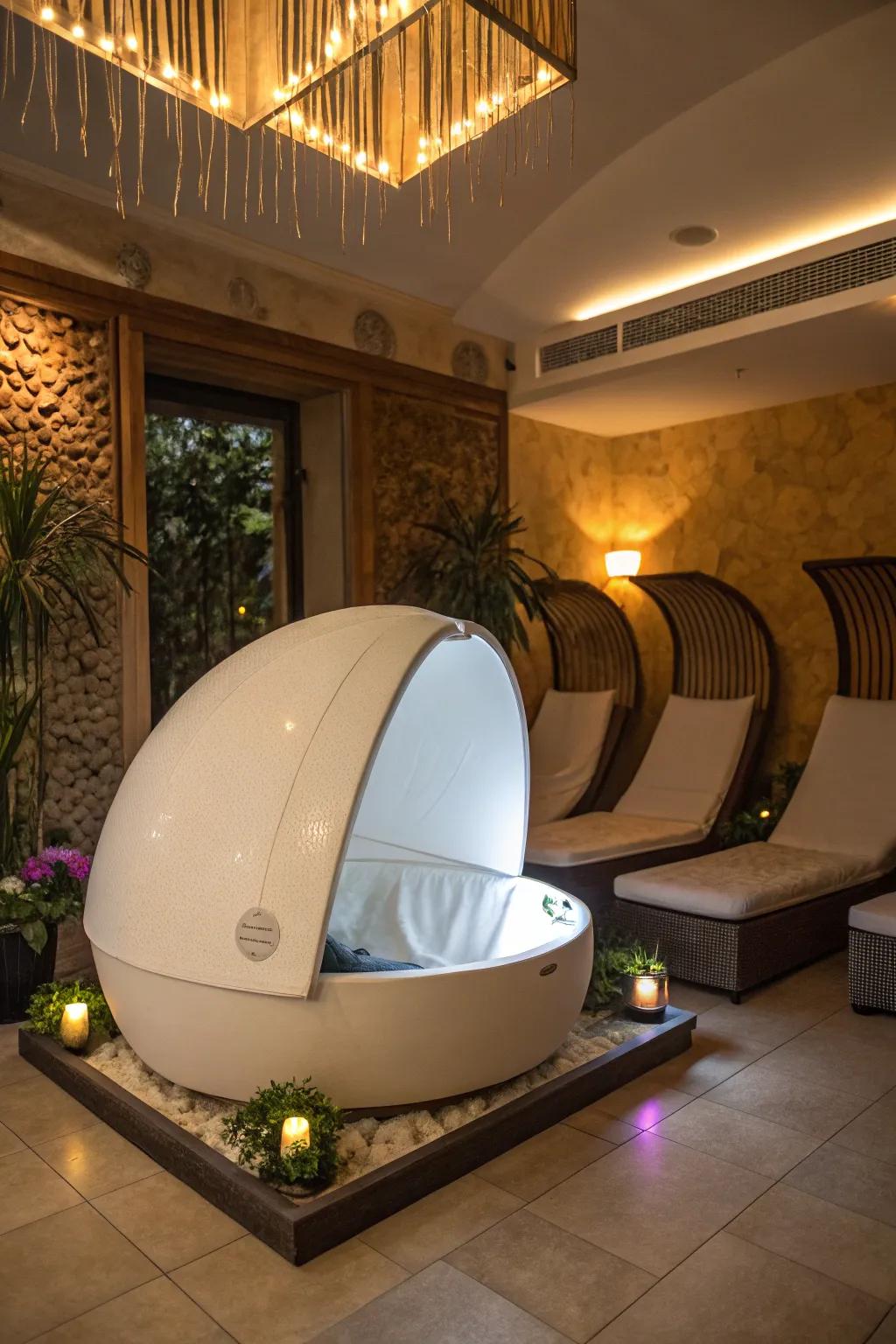 Experience ultimate unwinding through sensory reduction.