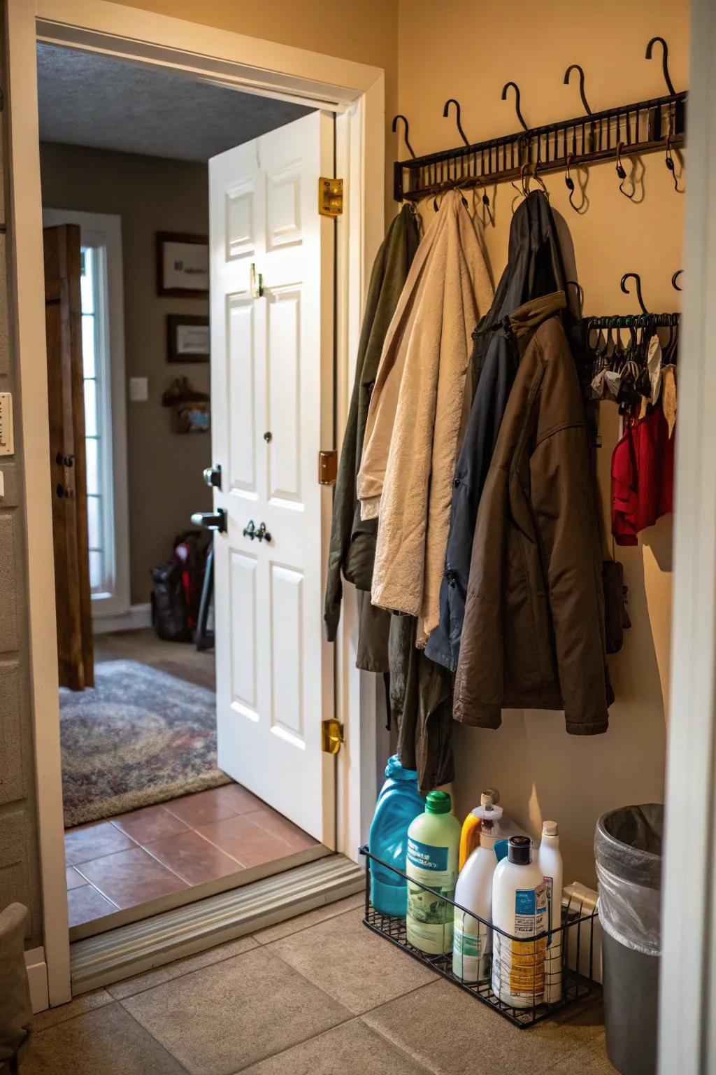 Doors can offer unexpected storage options.