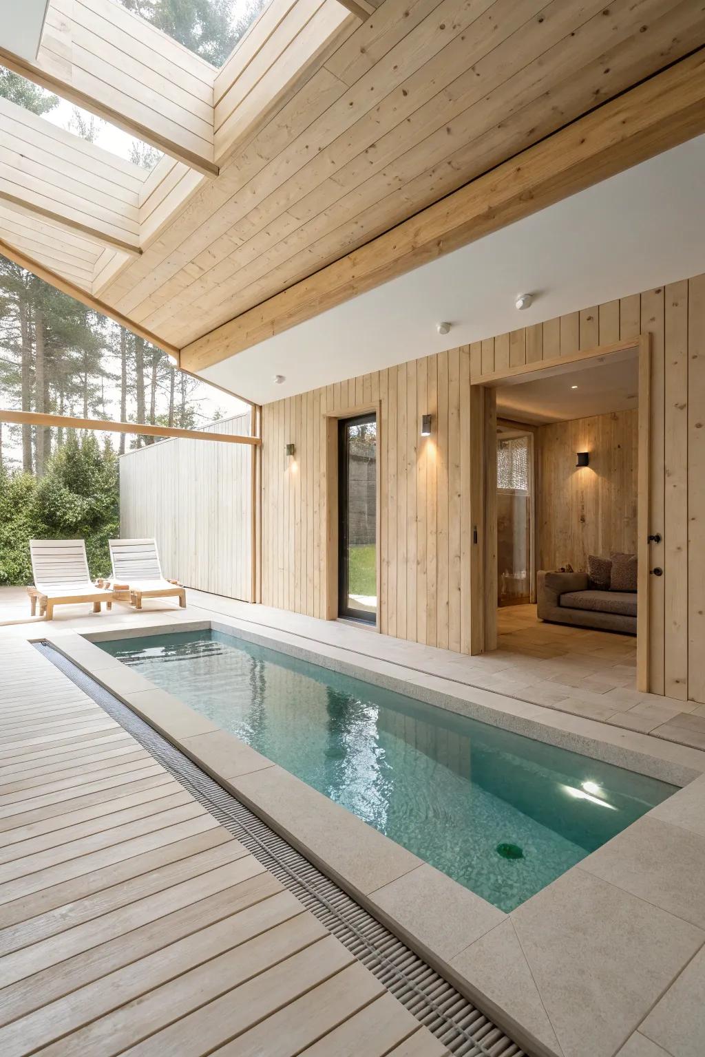 Achieve a tranquil look with Scandinavian pool design.