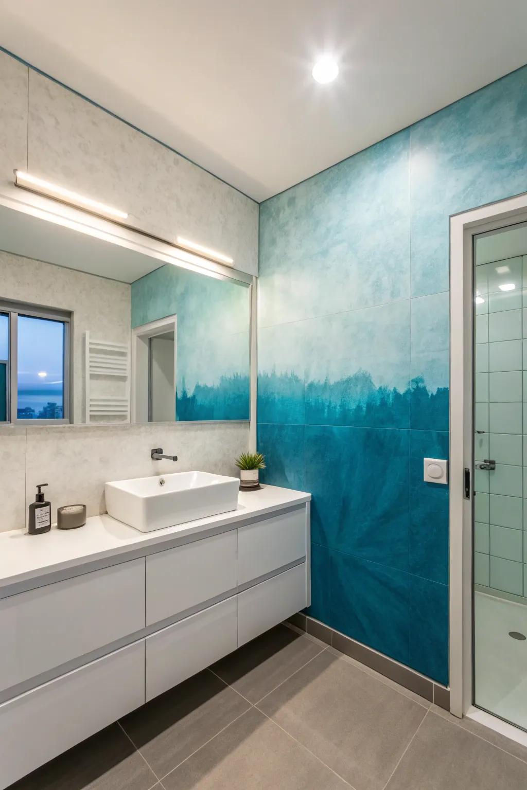 Blended walls provide a calm, seamless color change.