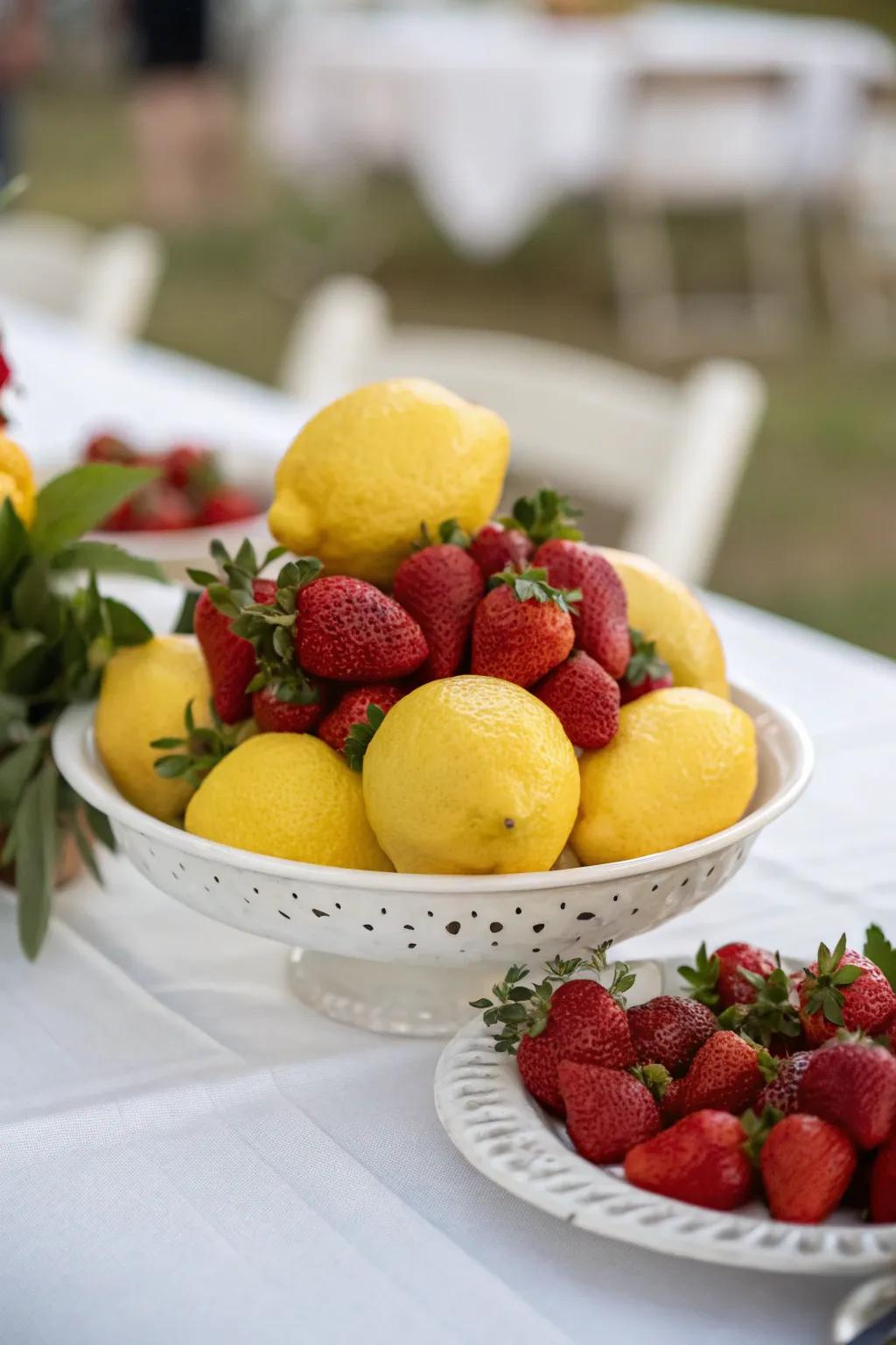 Fresh fruits give a burst of freshness and color.