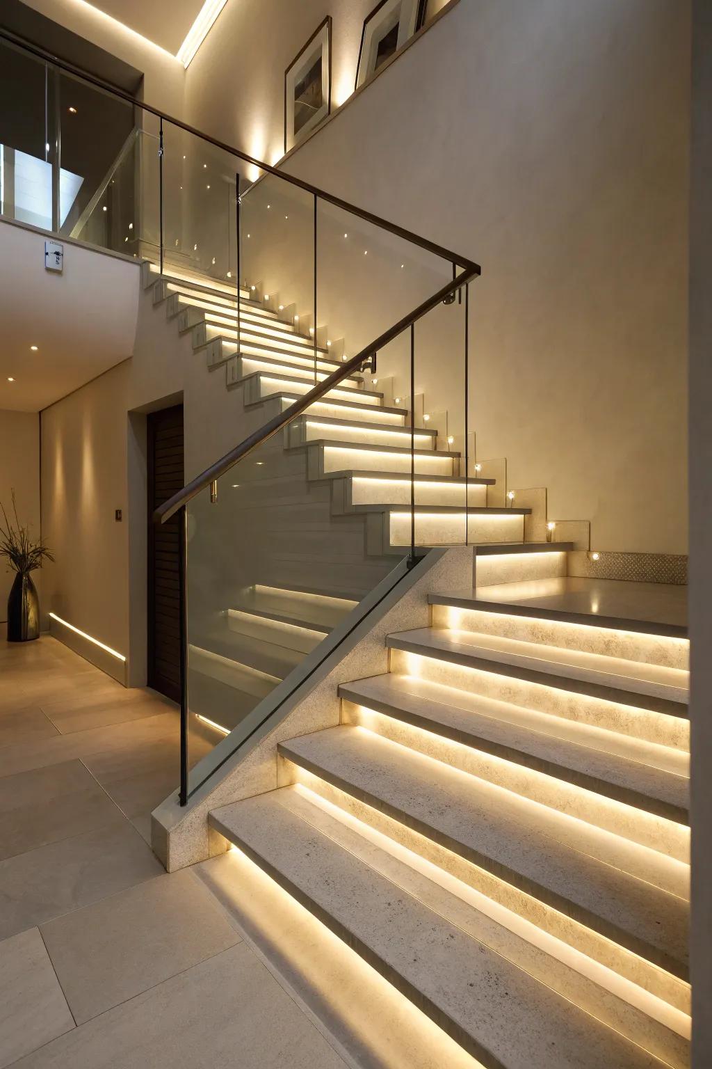 Integrated lighting provides a cohesive and elegant resolution.