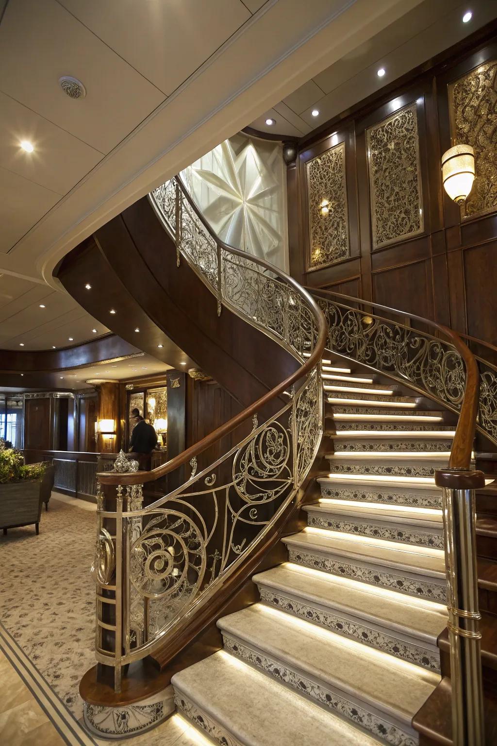 Metallic accents provide a touch of luxury and elegance.