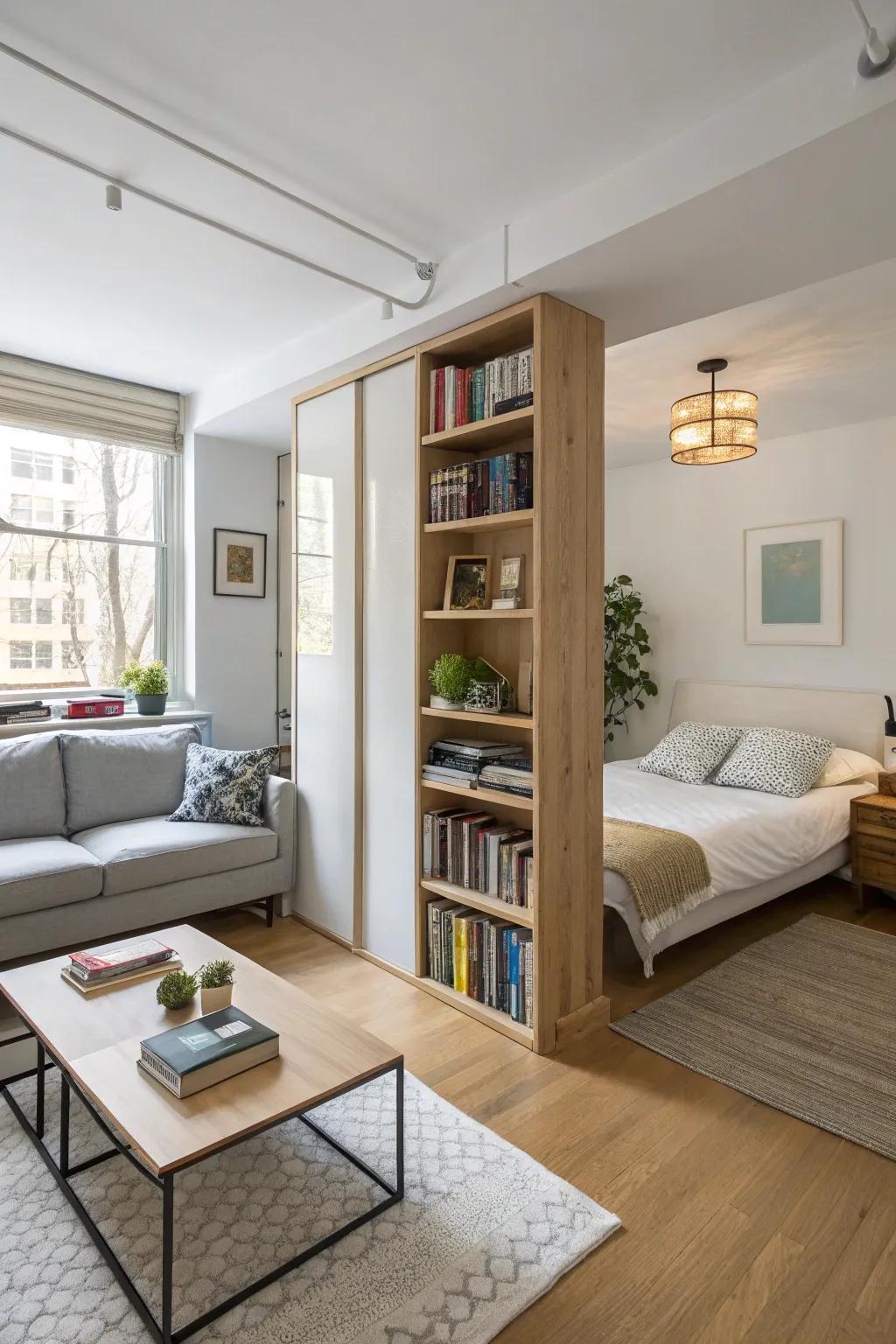 Room dividers add function without blocking light.