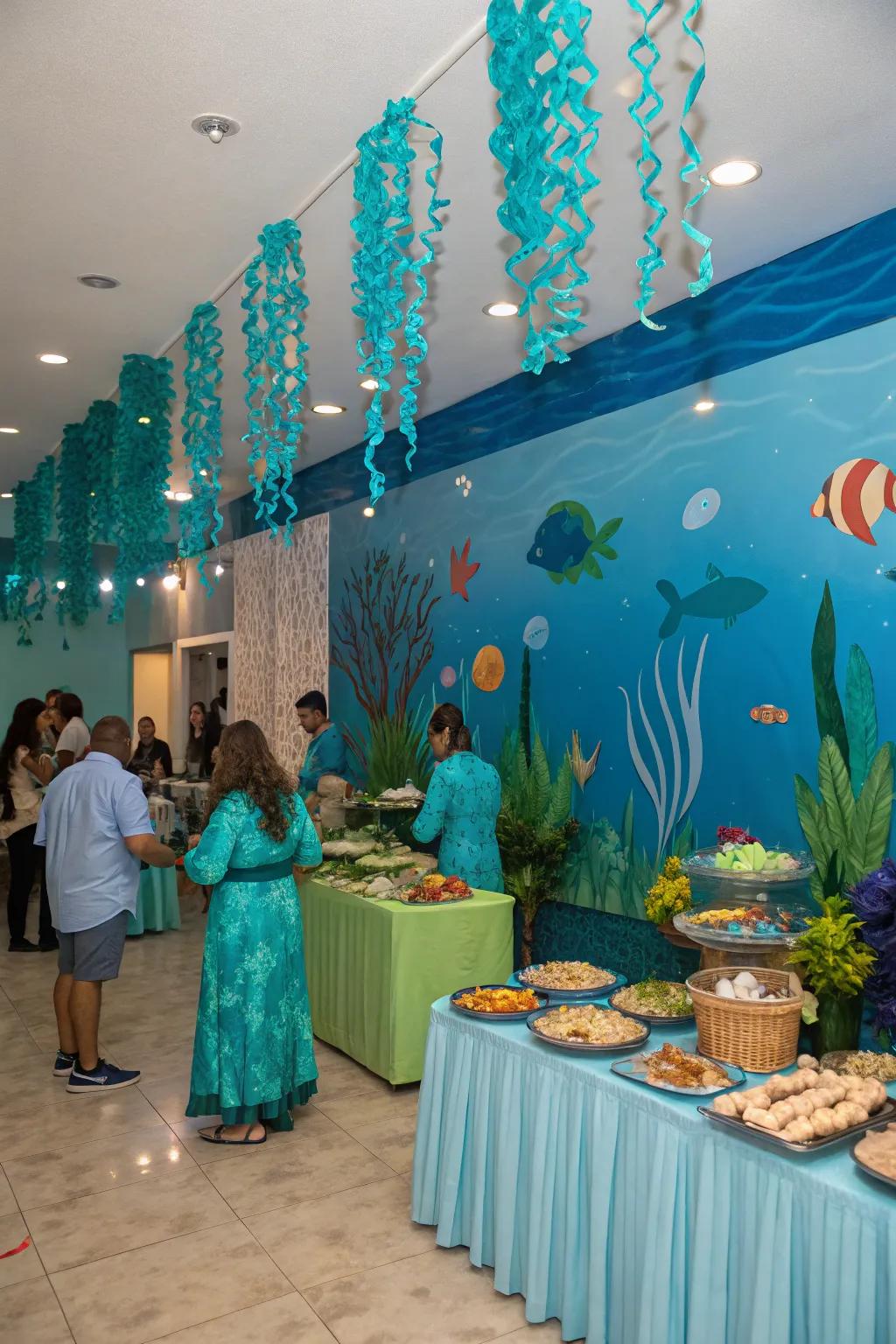 Create a sensation featuring a captivating underwater theme.