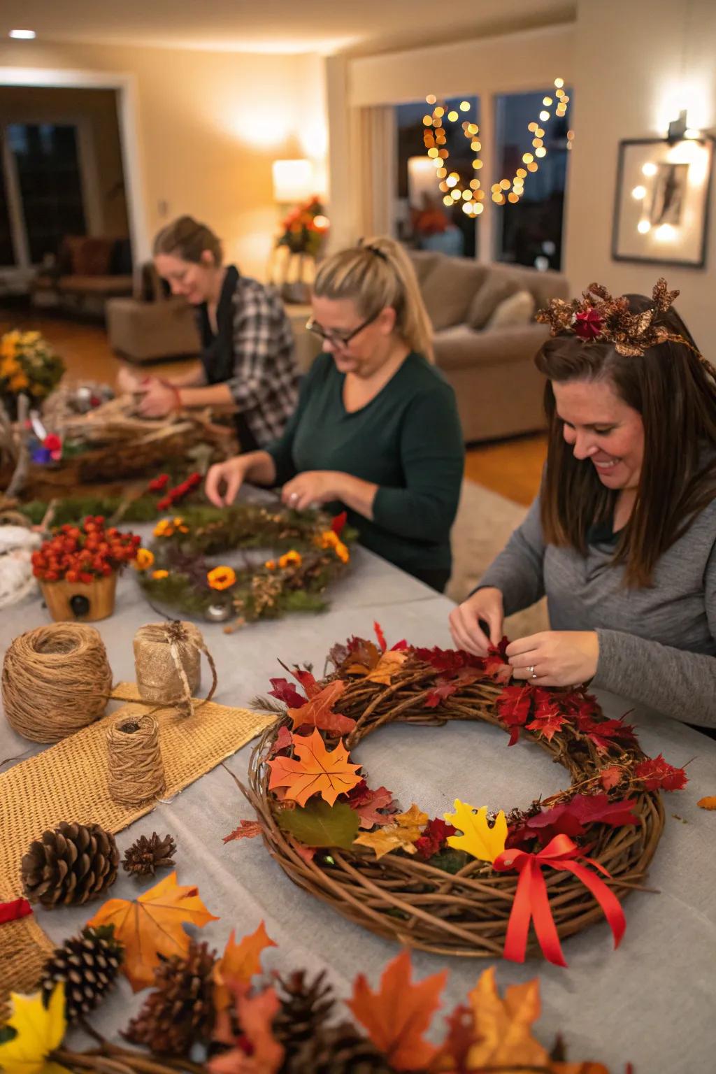 Creating personalized garlands injects a unique touch into Thanksgiving decor.