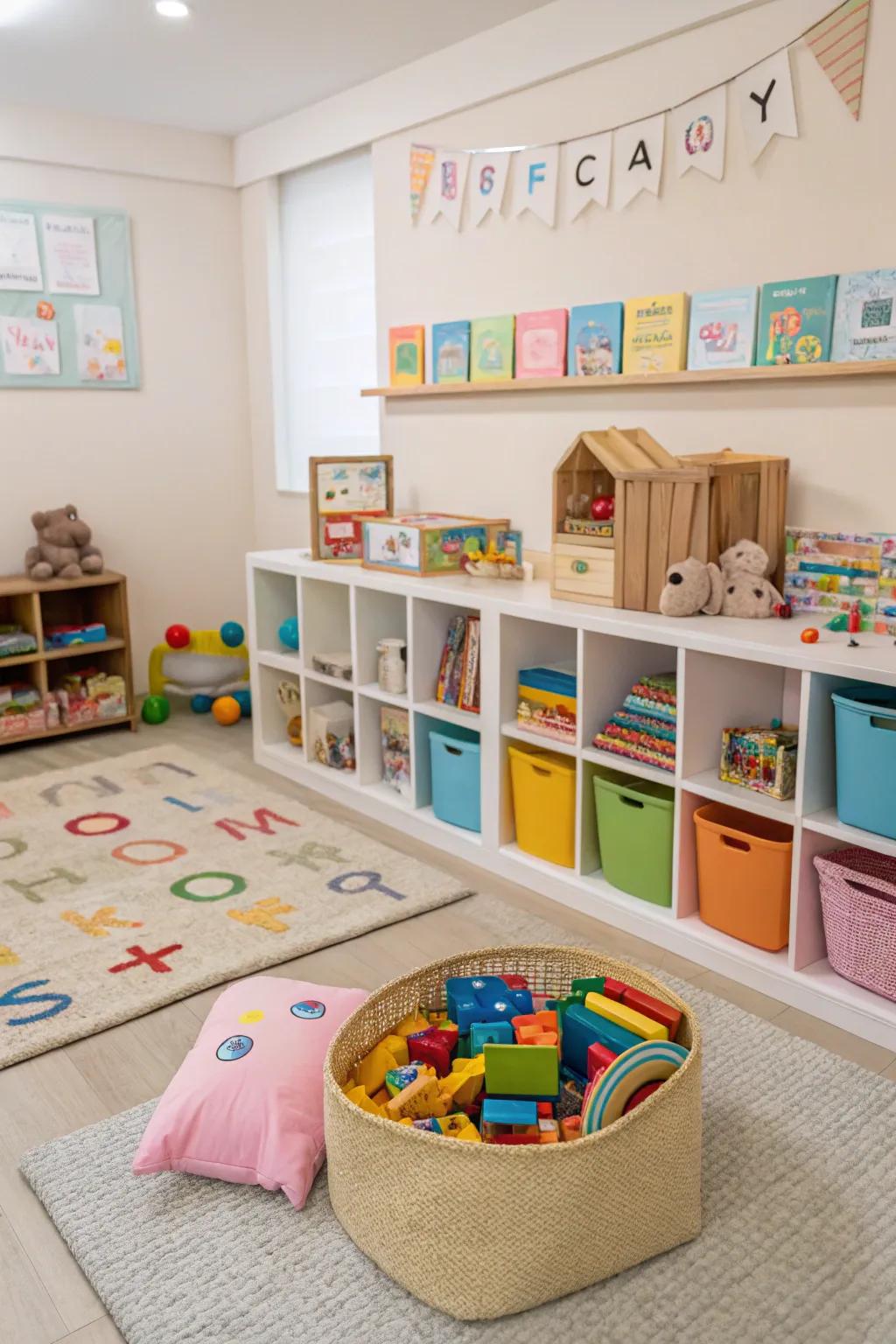 Interactive playthings encourage education through play.