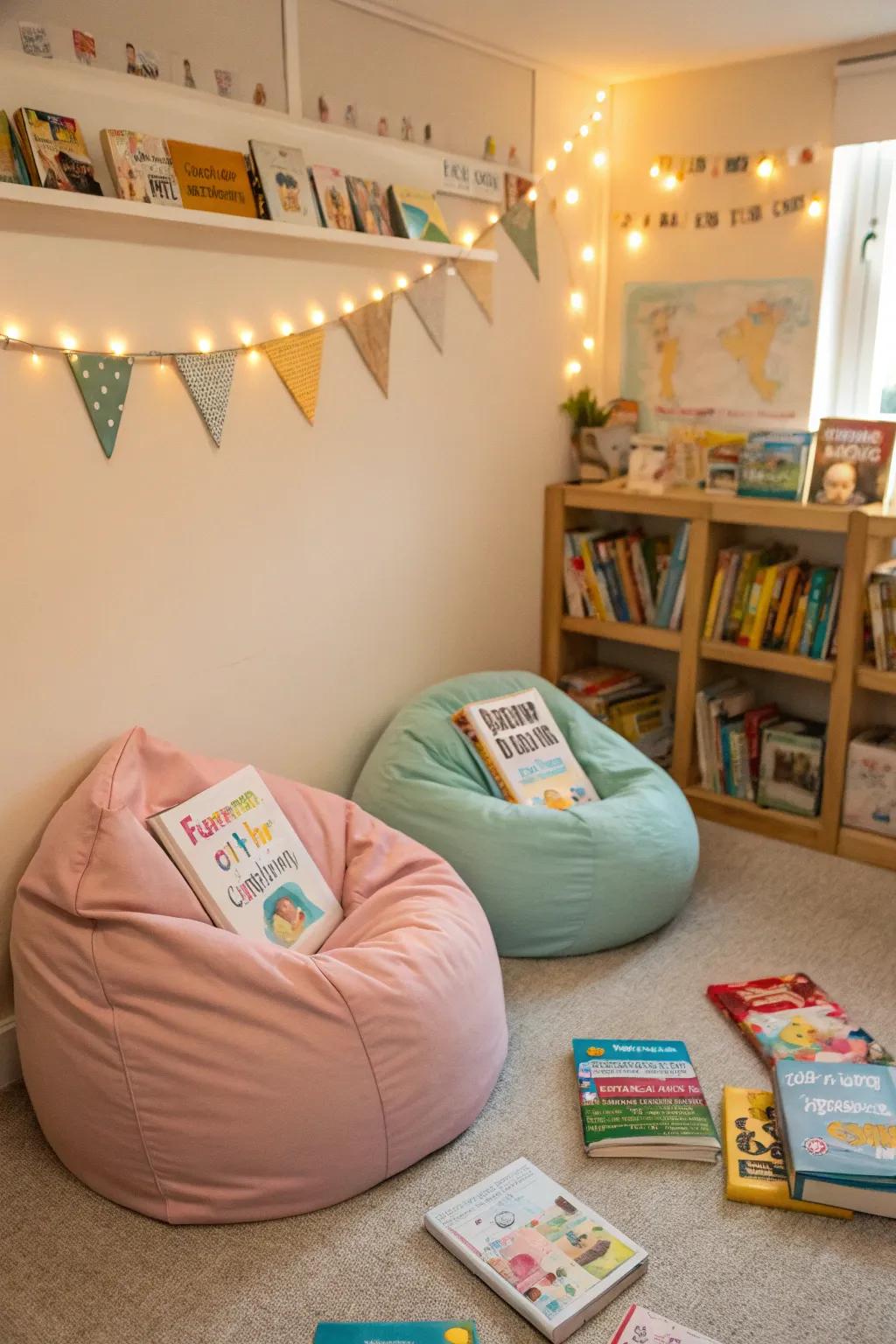 Cultivate a passion for books with a cozy reading escape.