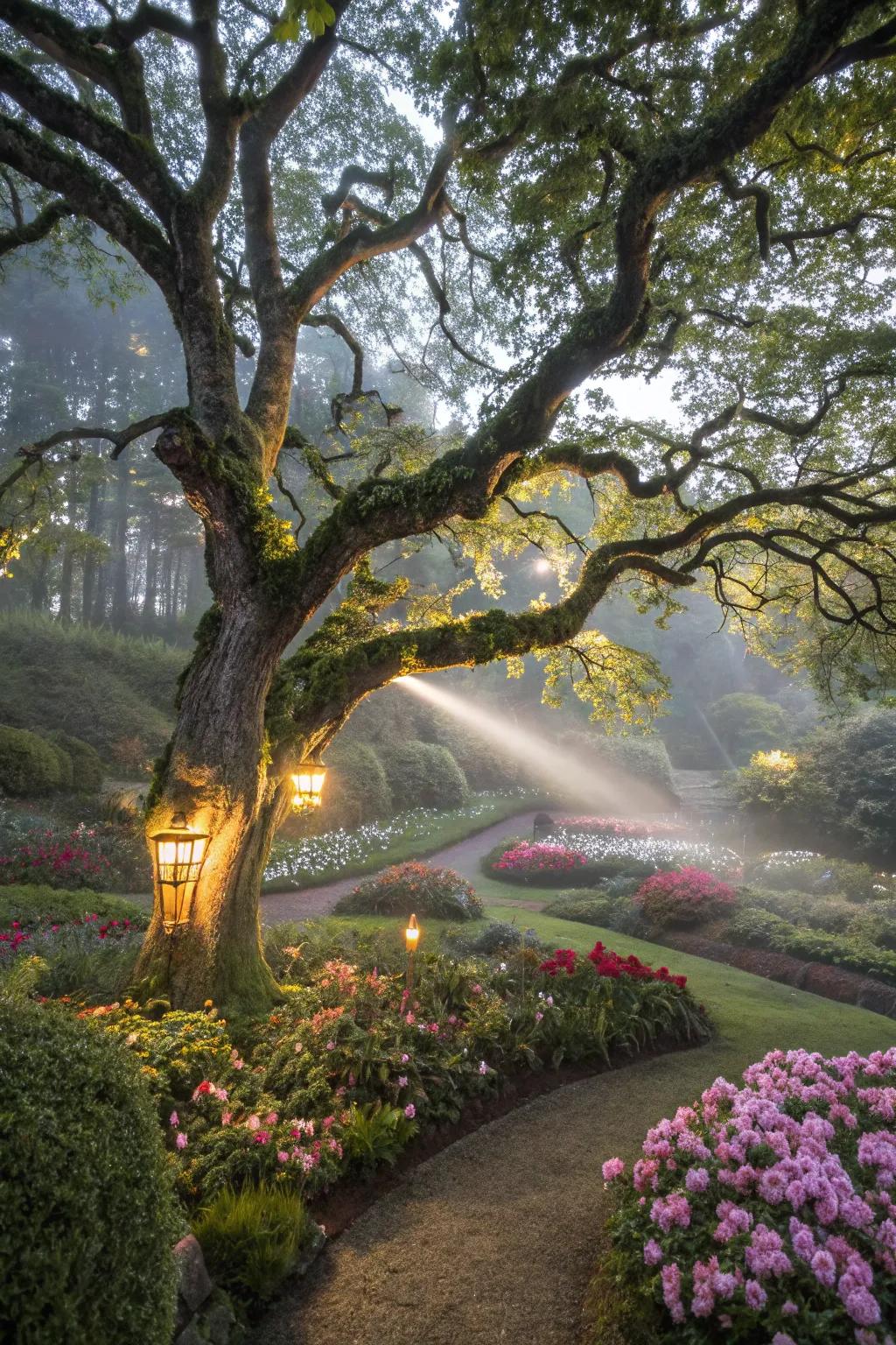 Tiered lighting creates a rich visual experience.