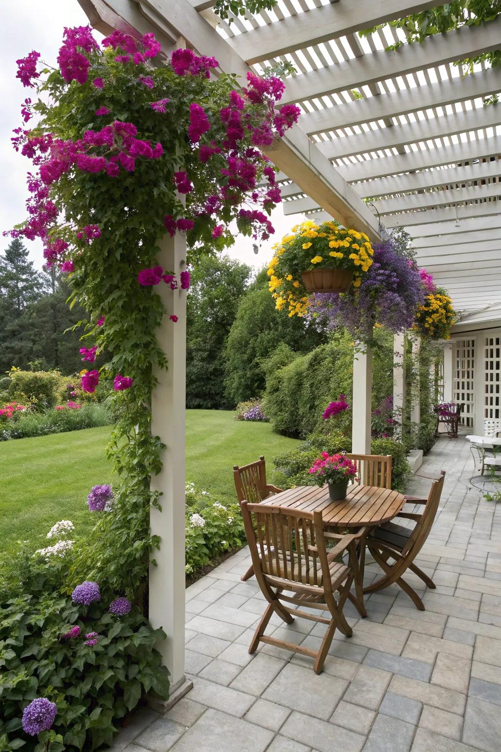 Revel in shaded bliss with a trellis screen on your patio.