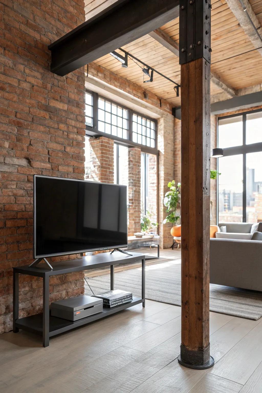 Get an urban edge with an industrial metal TV frame.