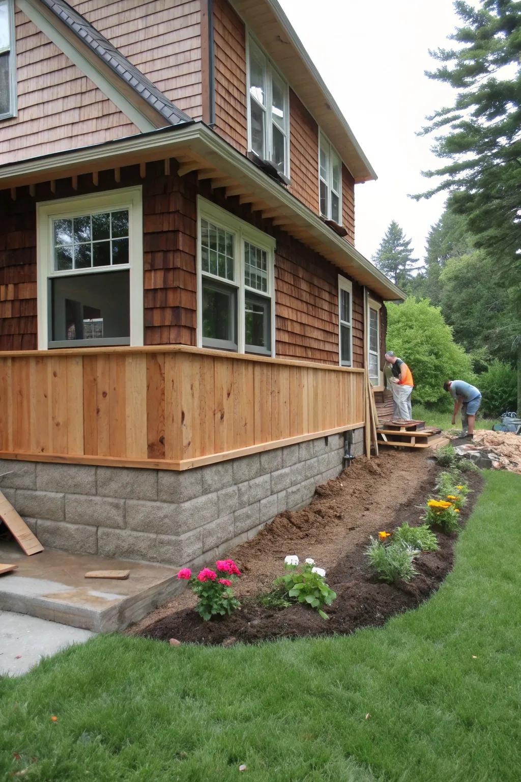 Timber paneling delivers a warm, natural accent to your residence.