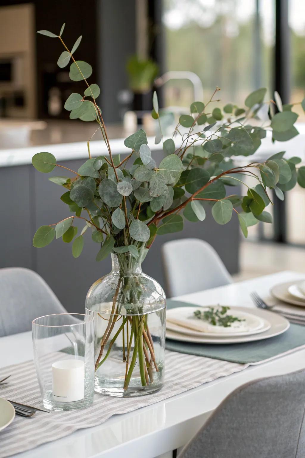 Refreshed and modern using simple foliage.