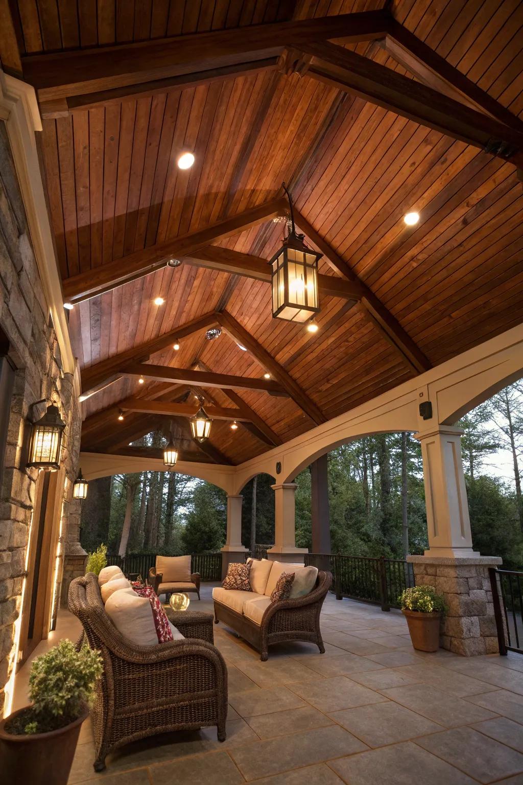 Showcase natural beauty with a stained wood finish.