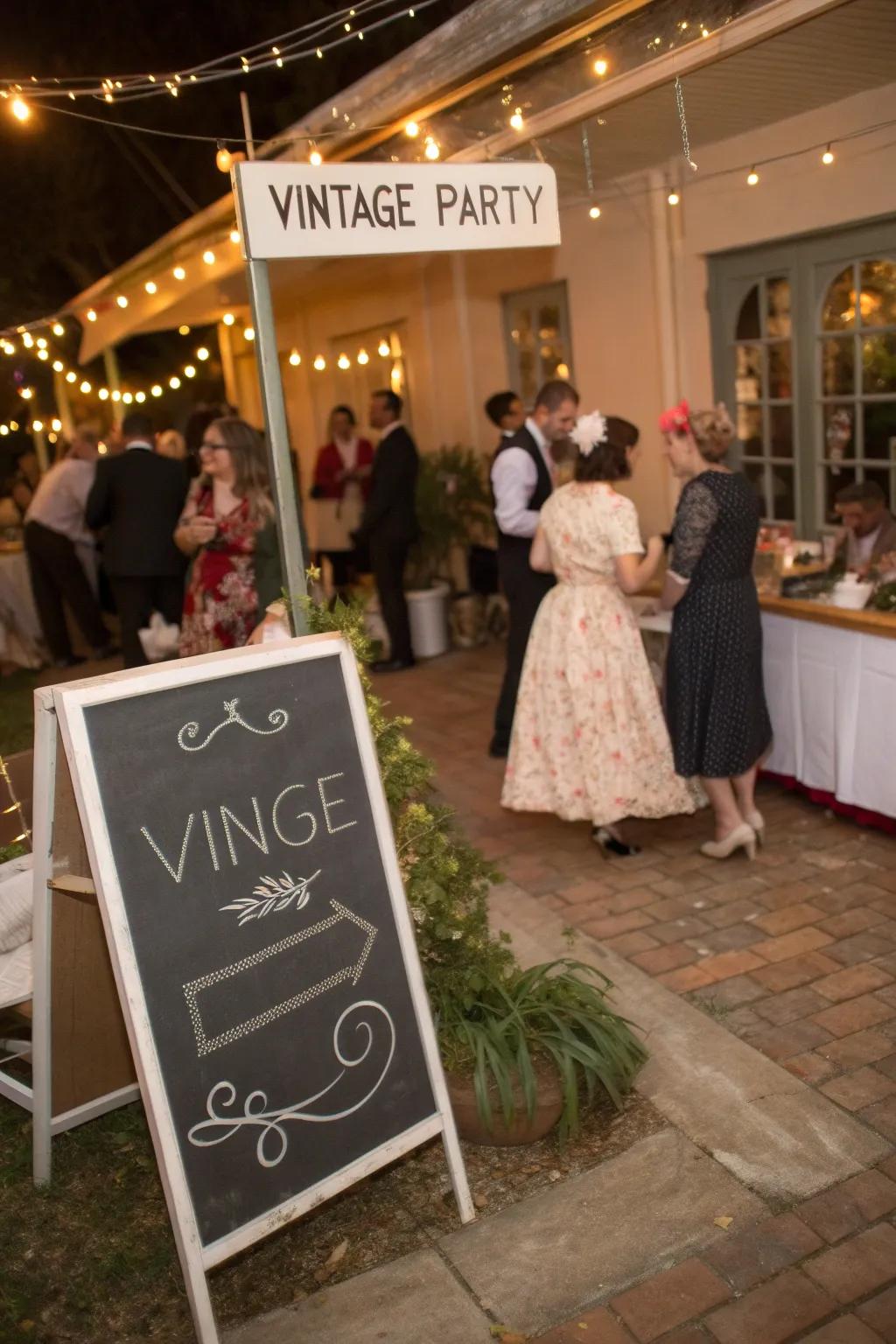 Chalkboard signs lead visitors with design and charm.