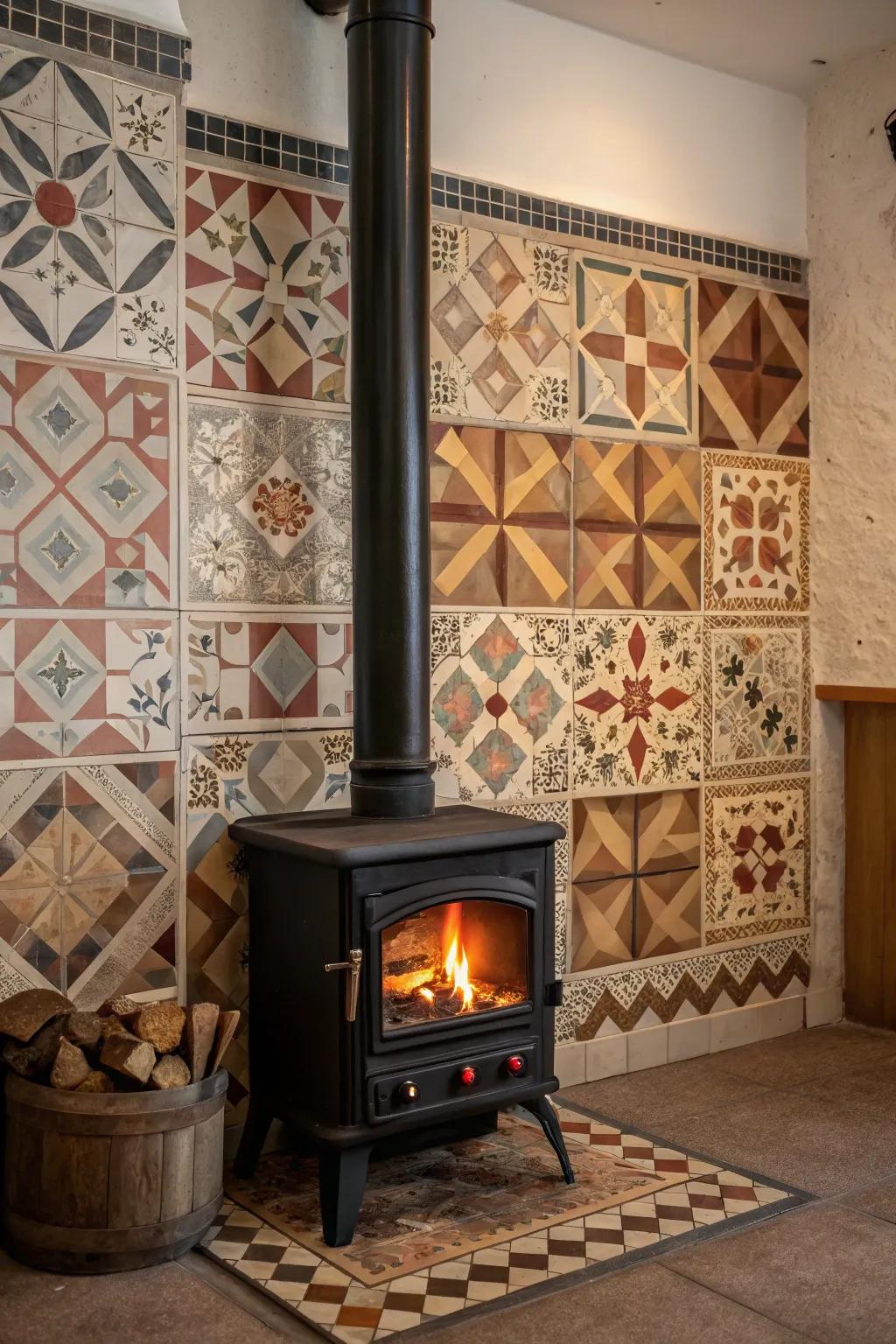 Geometric tiles add modern style and visual interest to your décor.