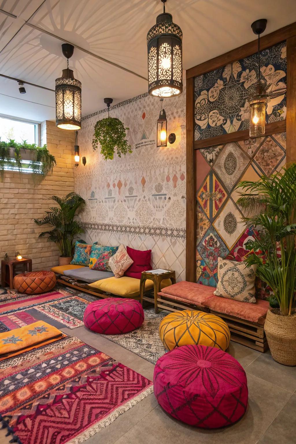 Eclectic designs make cozy vibes.