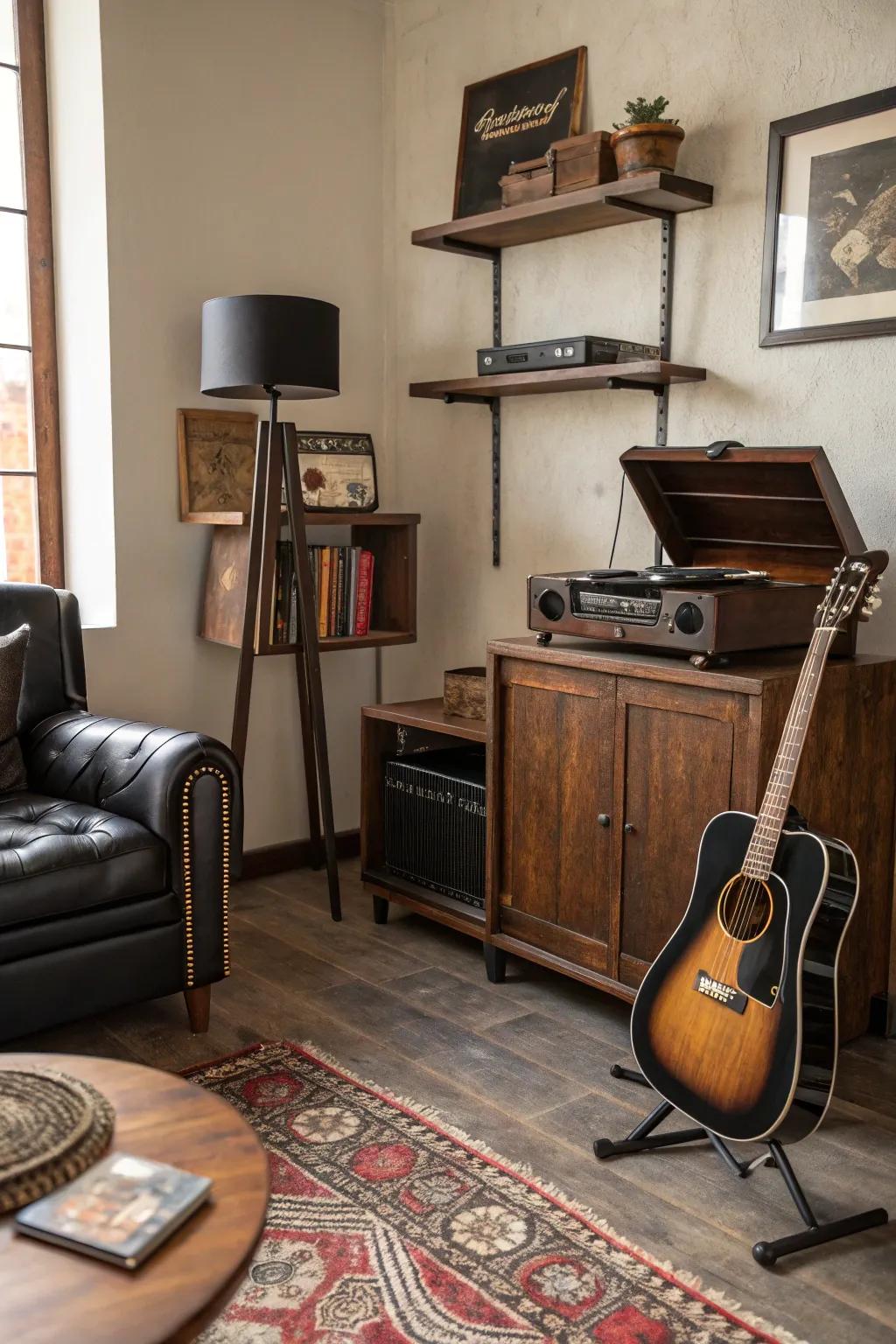 Musical accents introduce a tailored and artistic touch to your space.
