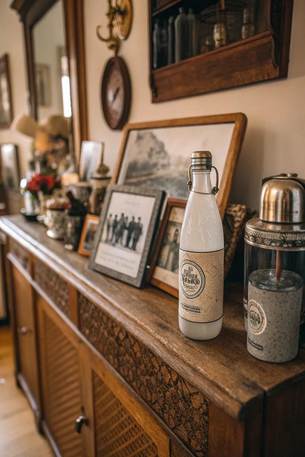 Classic reusable beverage container aesthetics for a touch of nostalgia.