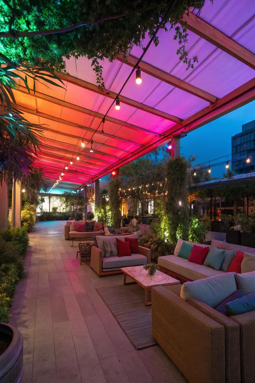 Bold colors add a fun and vibrant touch to your outdoor decor.