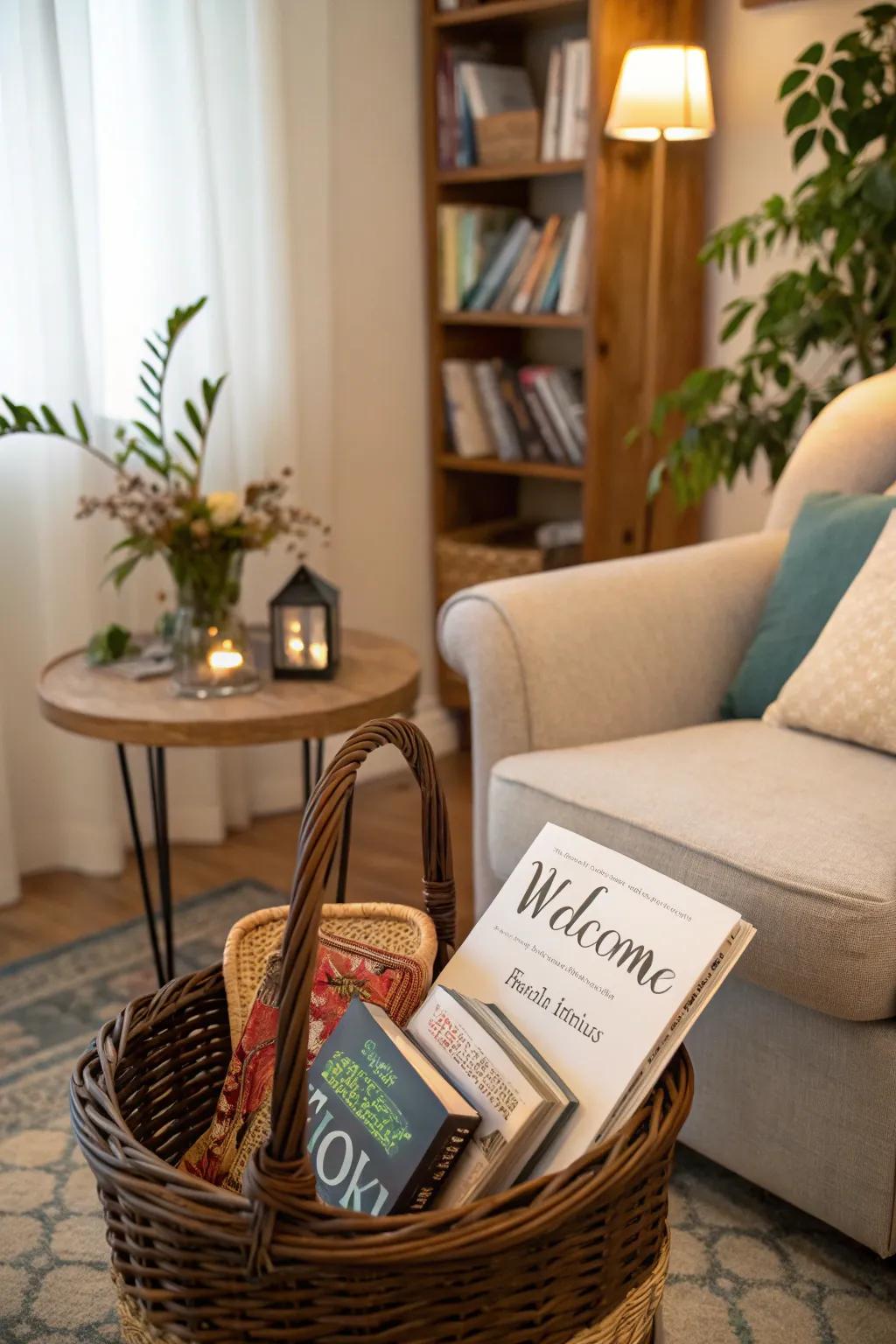 A considerate book option enhances visitors' recreation time.