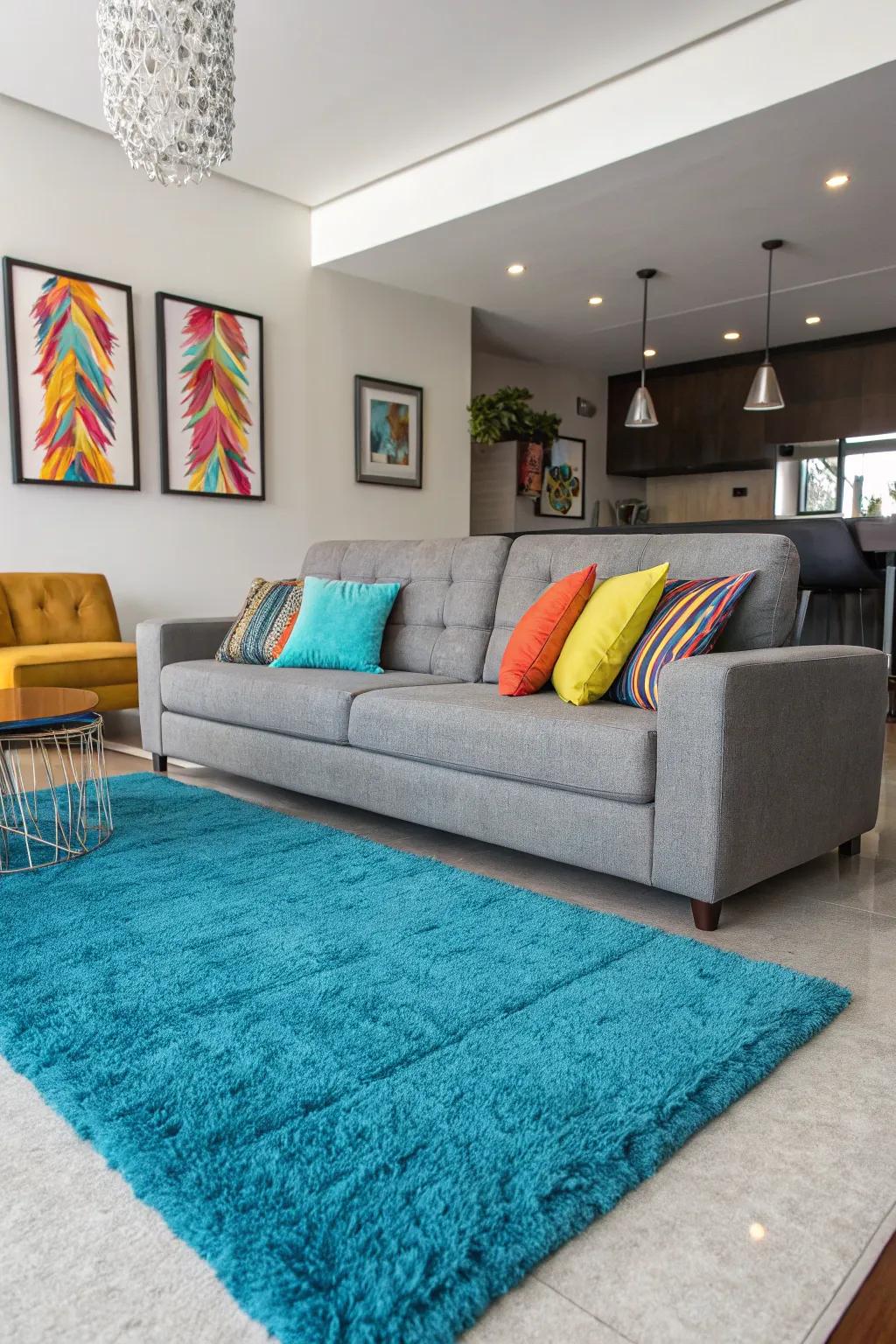 Azure rugs add a vibrant splash of color to your d&eacute;cor.