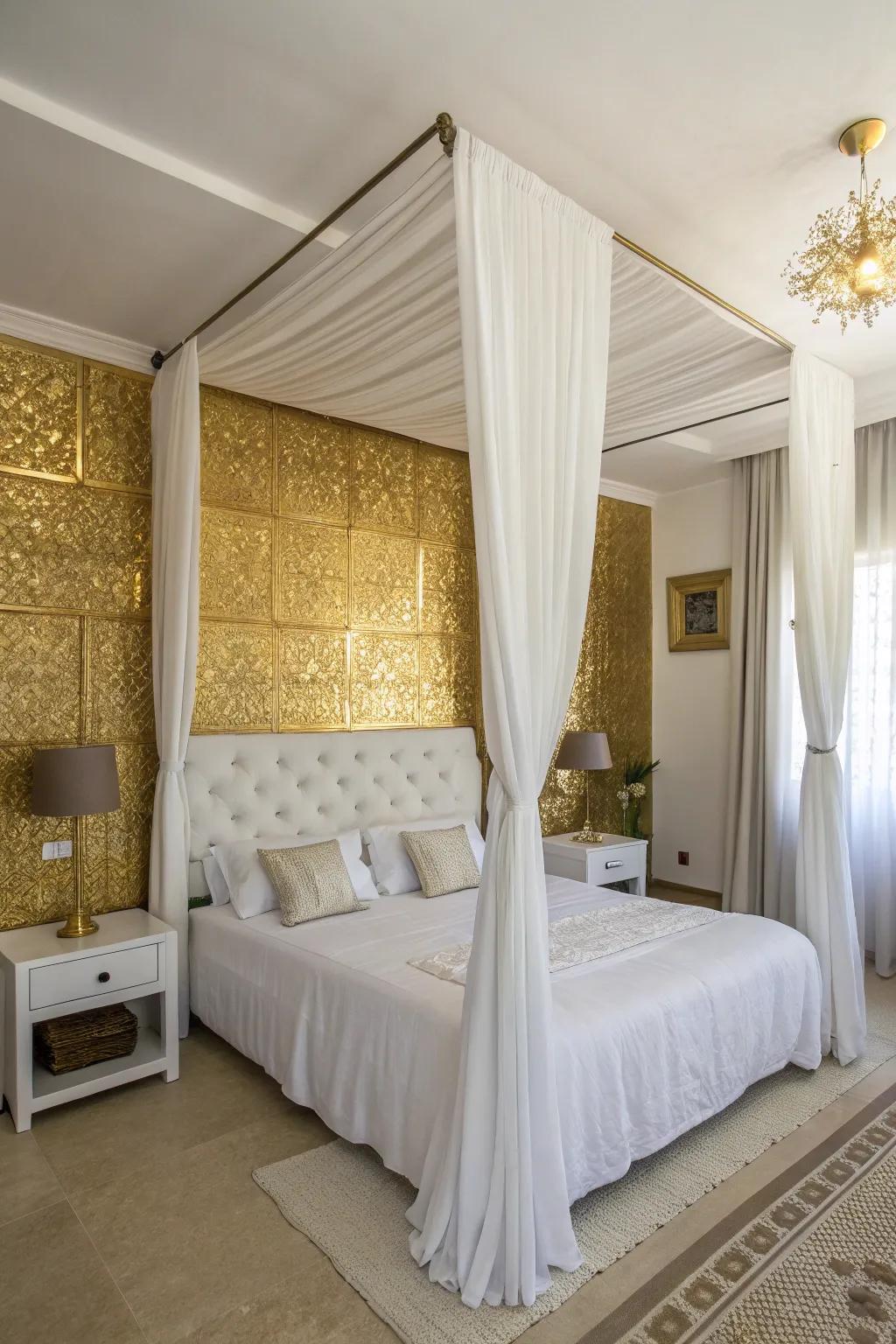 If you want depth, create a gold accent wall.