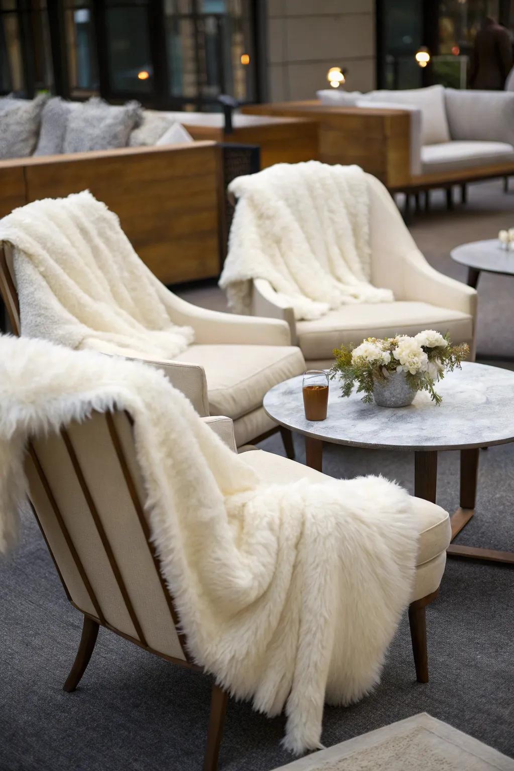 Fluffy textures for ultimate comfort.