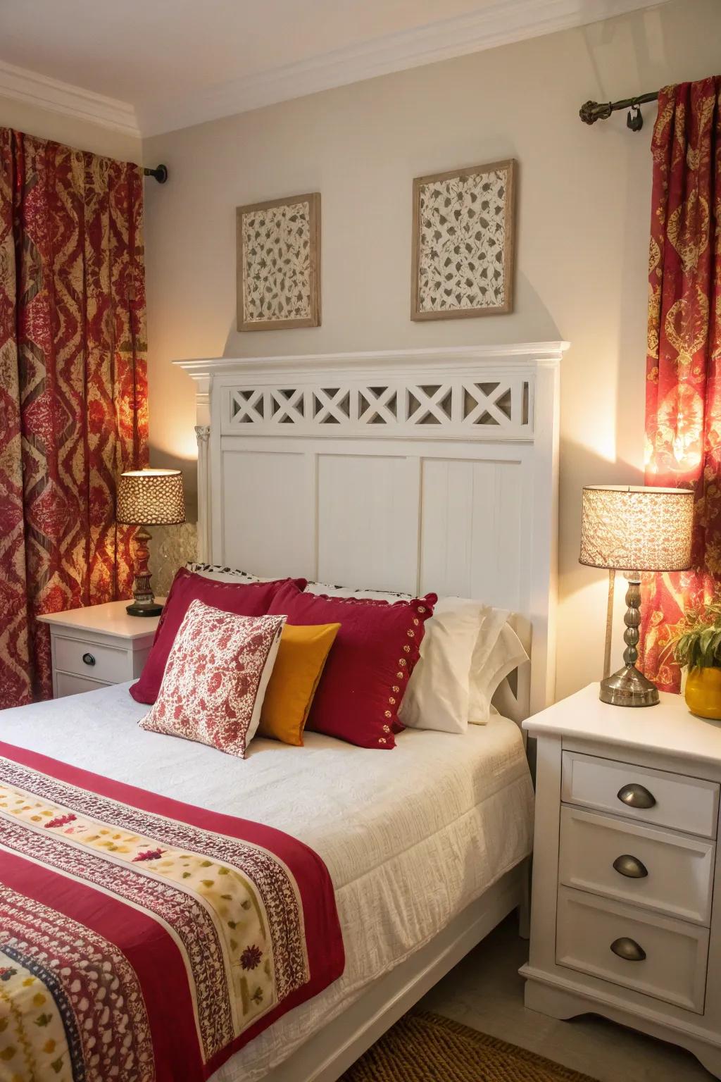 Bold colors bring energy to the room.