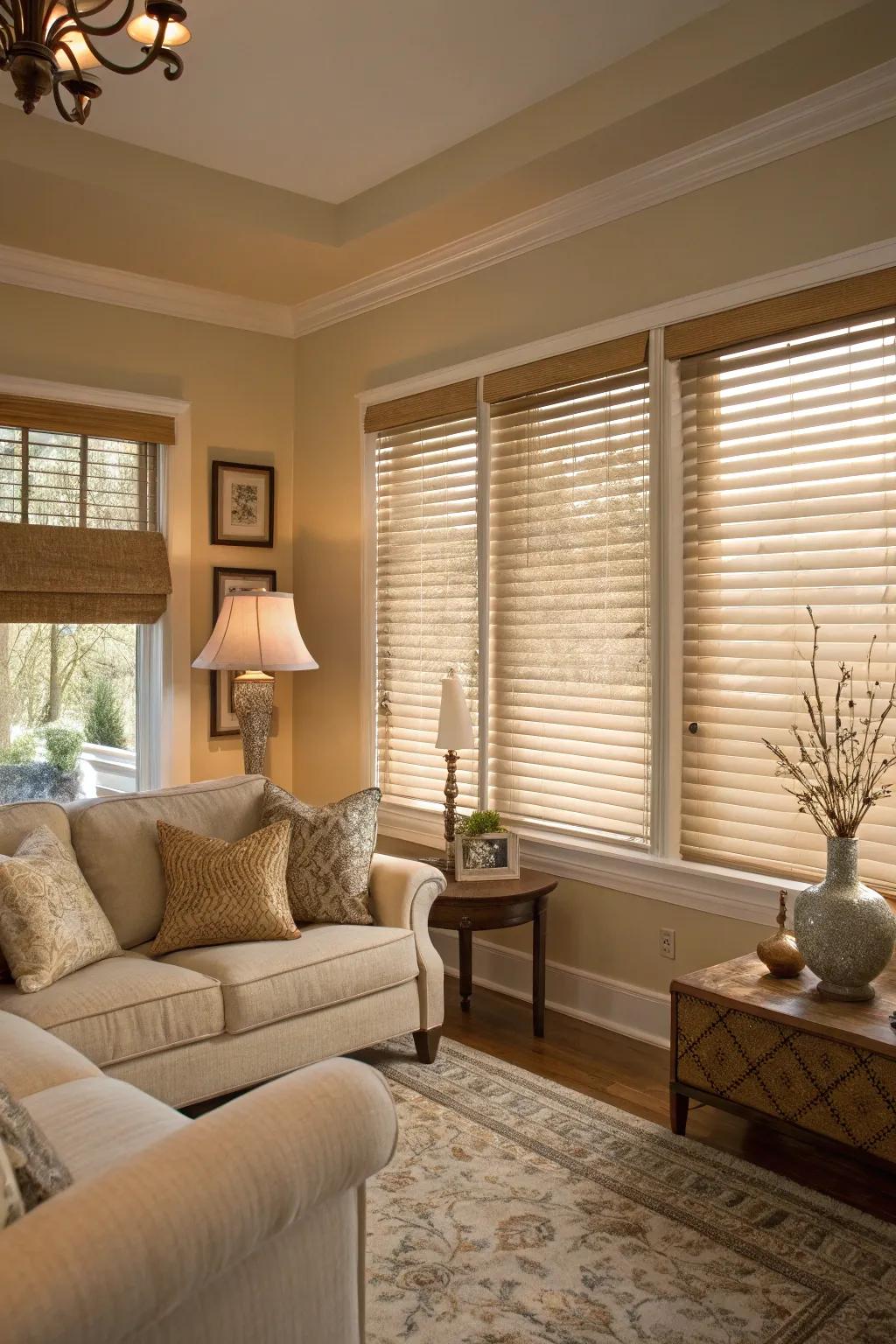 Coverings and decor accents coordinated for a harmonious lounge design.