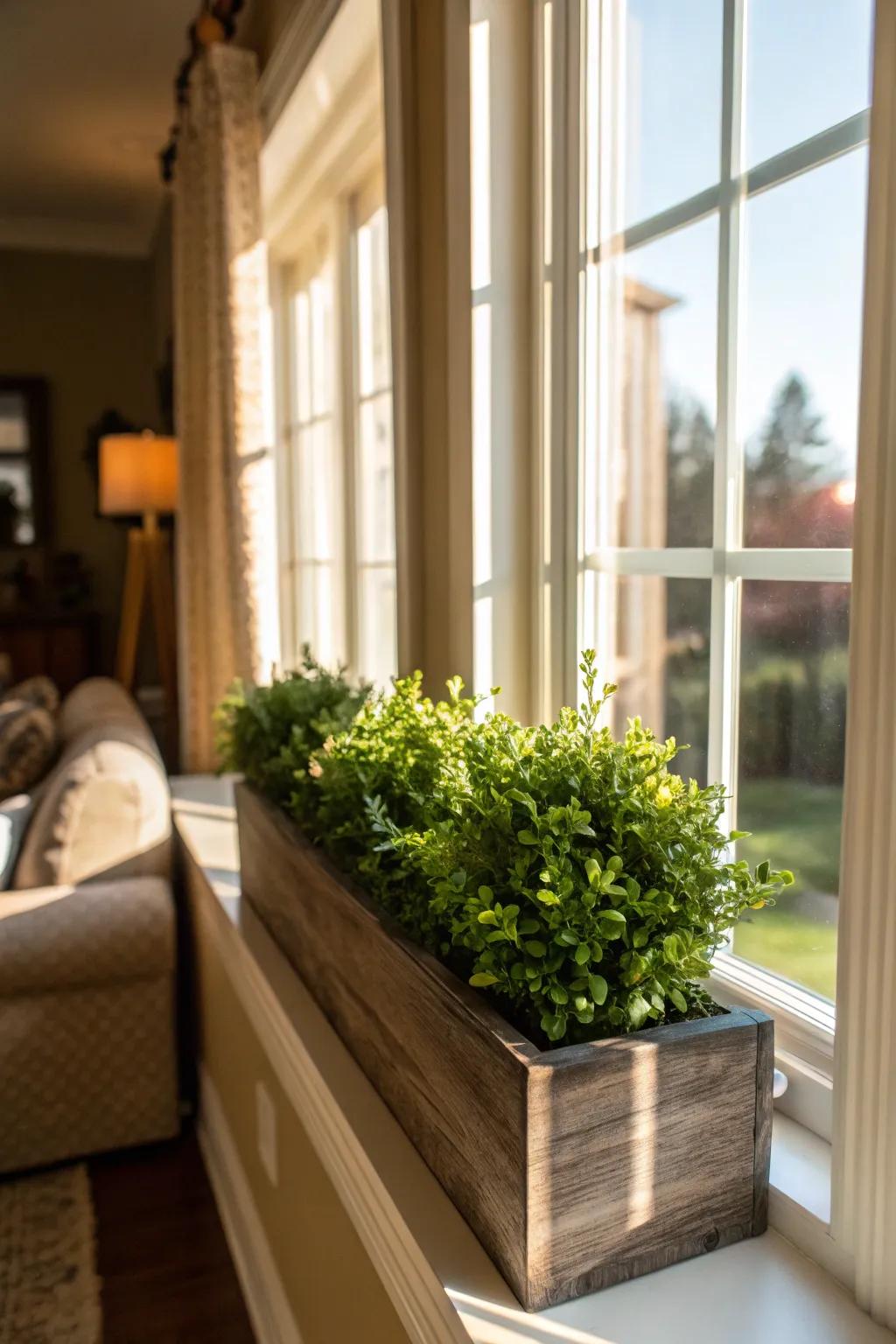 Artificial greenery offers a vibrant, low-maintenance solution.