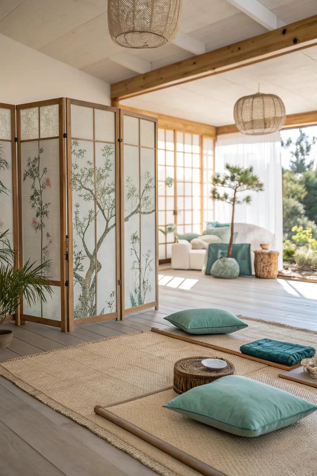 Generate distinct areas without walling off your space 🌐 #OpenLiving #ZenDesign