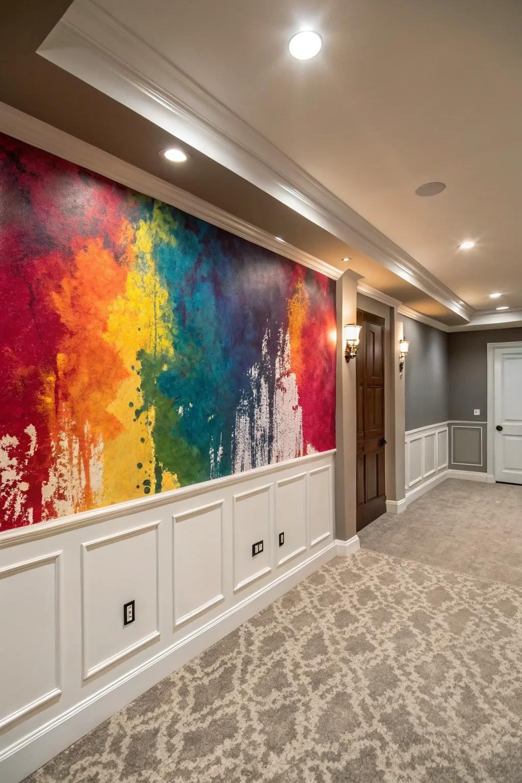 Accent walls infuse color and create a striking focal point.