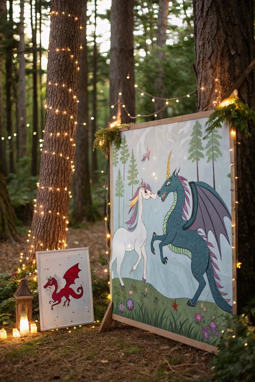 An enchanting enchanted woods teeming with arcane creatures.