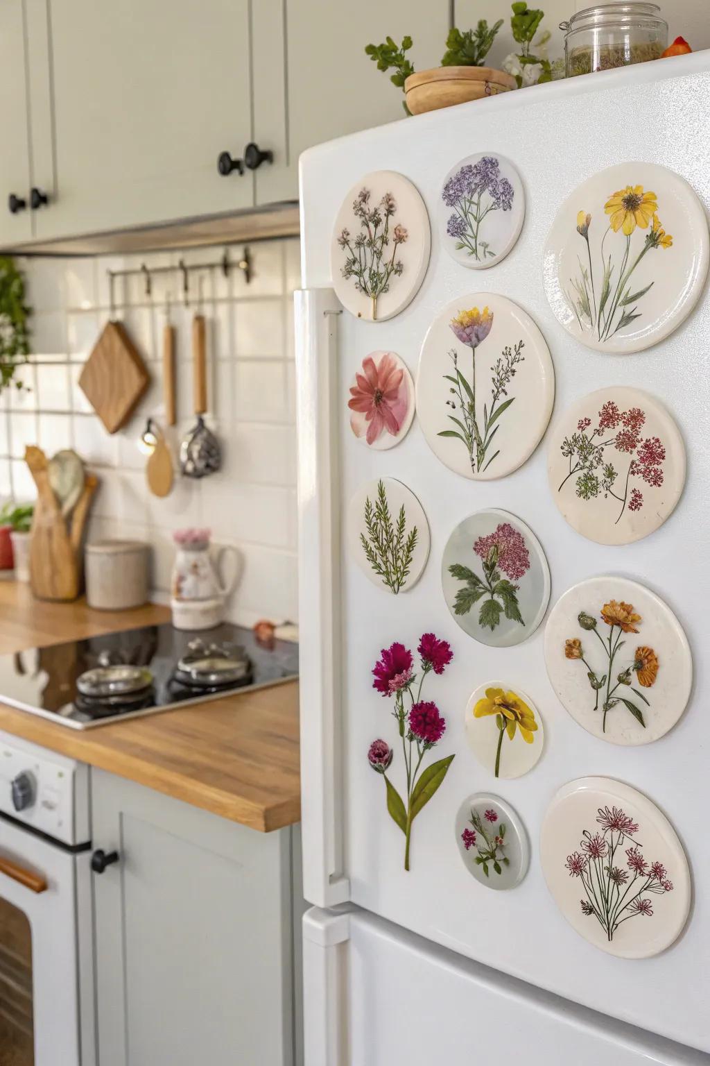 Bloom magnets bring a hint of plant life indoors.