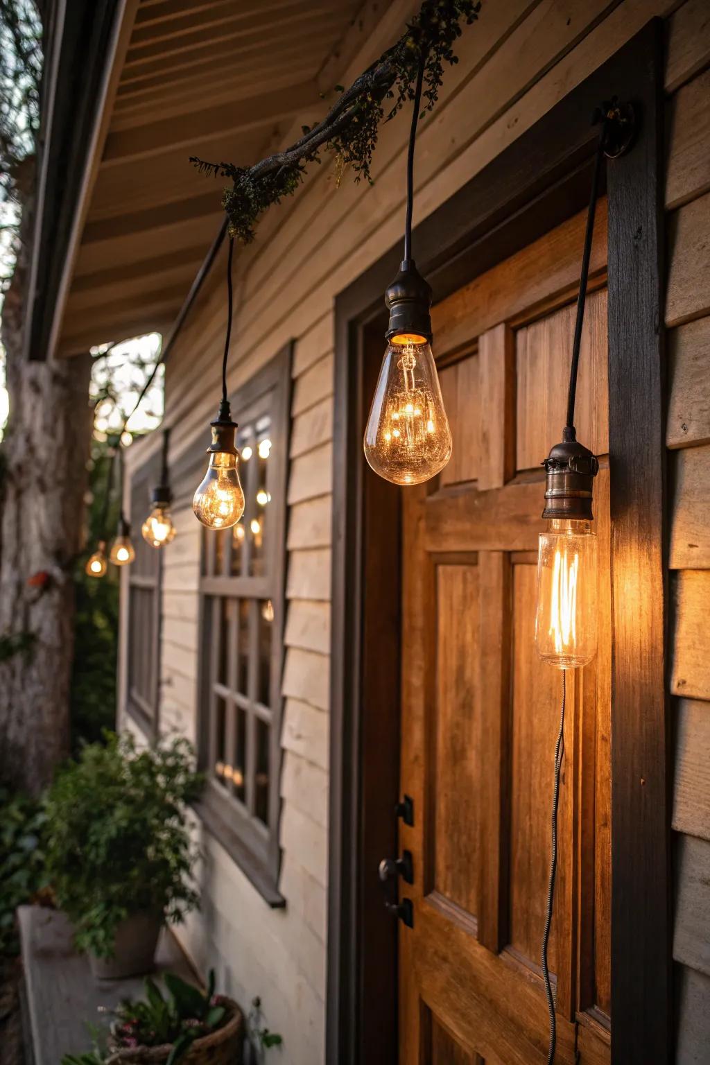 Vintage Edison bulbs add a nostalgic charm and character.