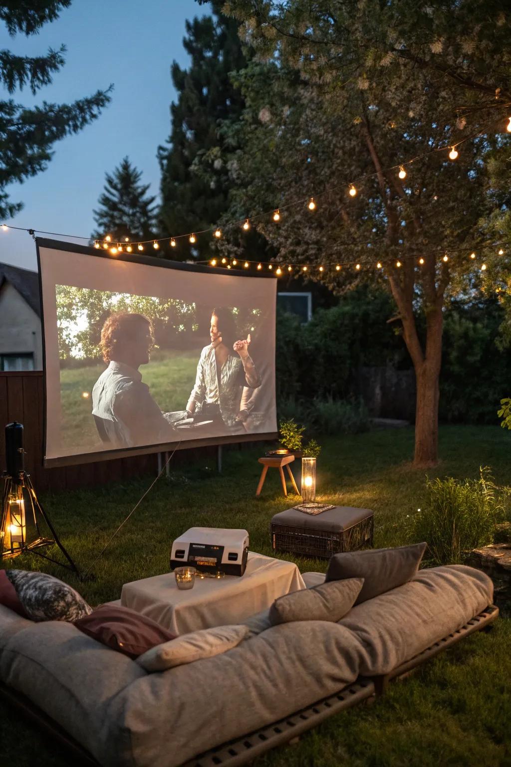 An outdoor film night is the perfect cozy evening finale.