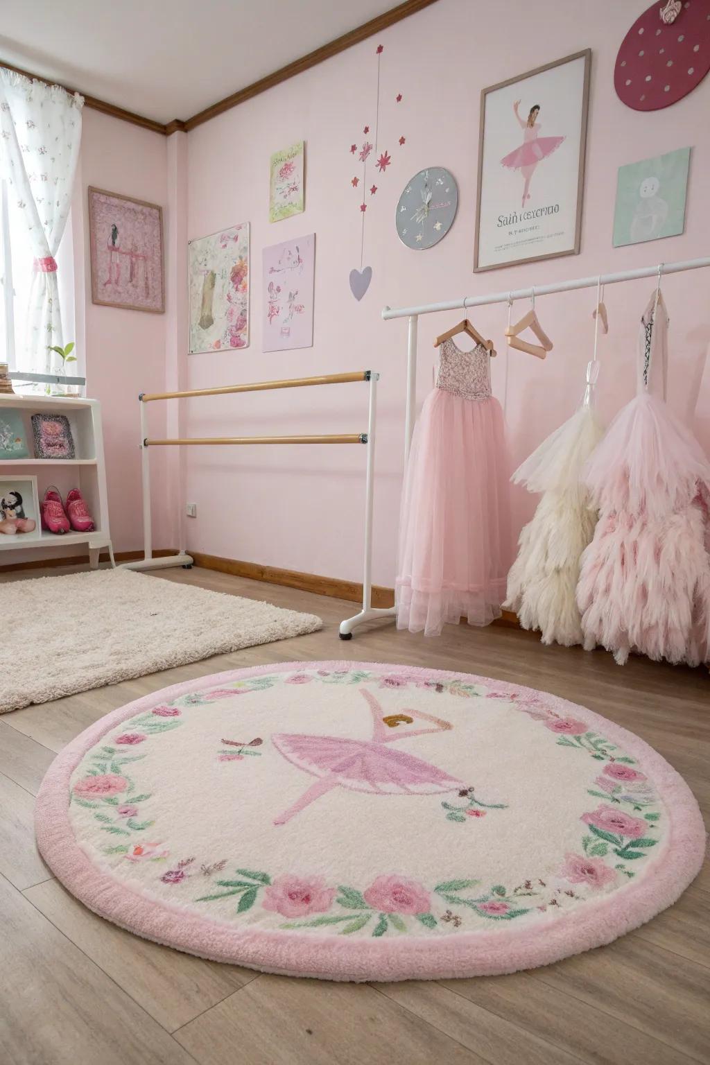 A gentle rug adds warmth and comfort to the space.