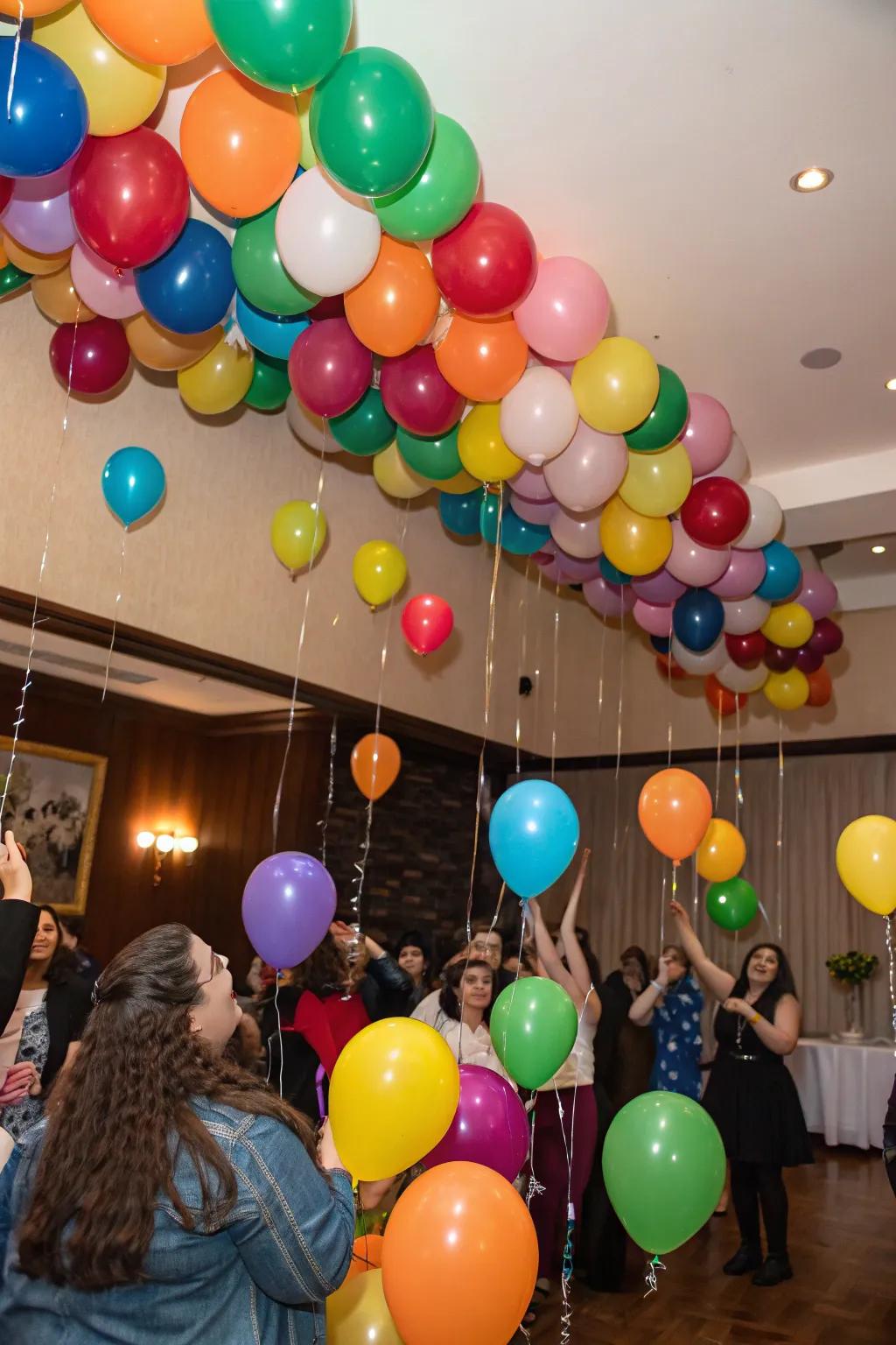 An exhilarating balloon avalanche adds thrill to any celebration.