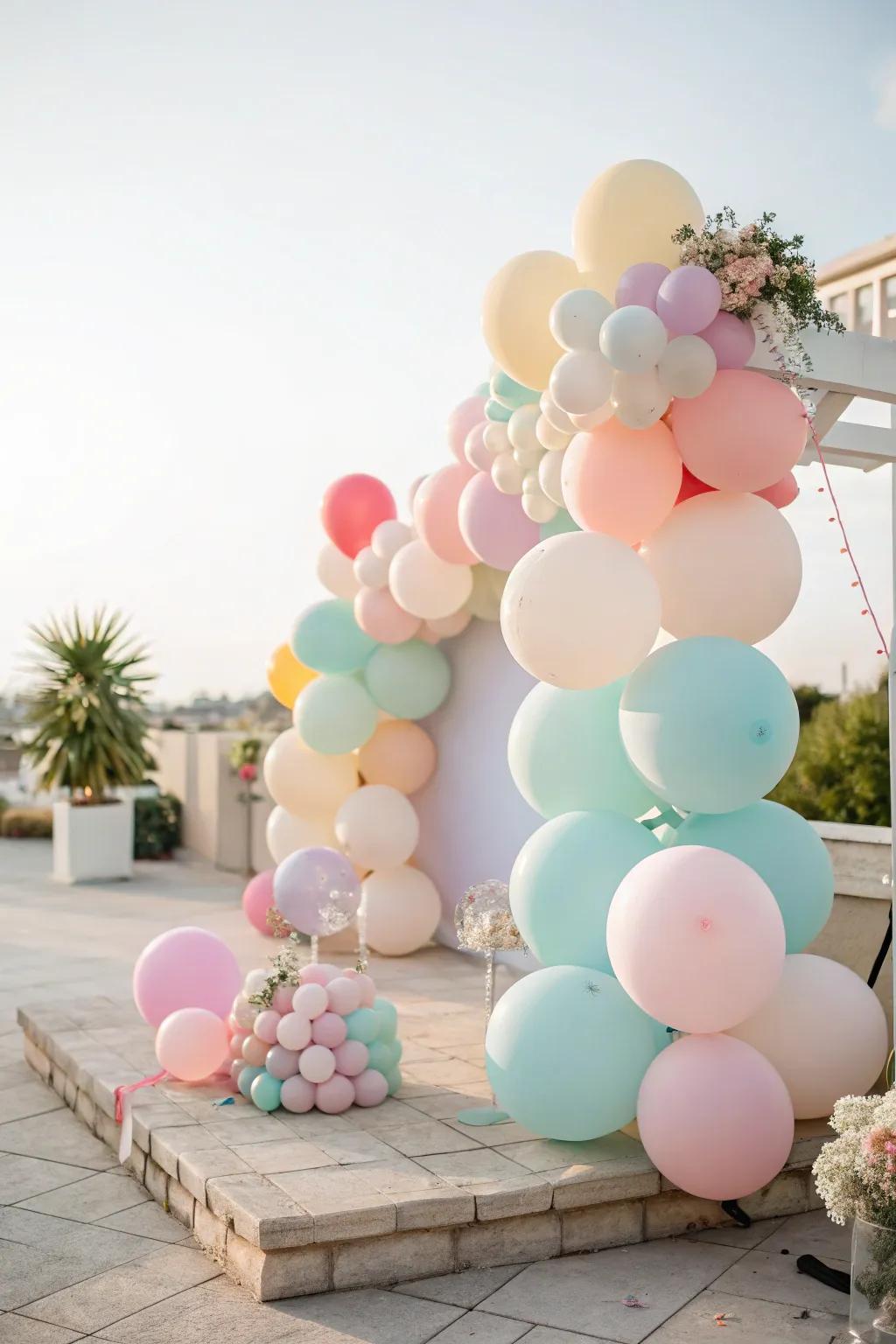 Balloon backdrops are great for stylish photos.