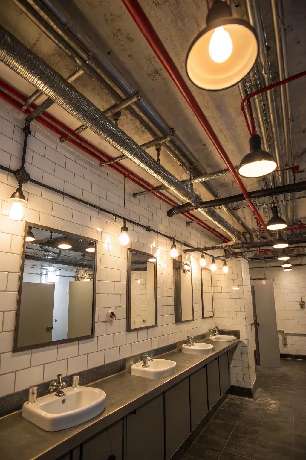 Urban lighting brings an edgy, urban feel.