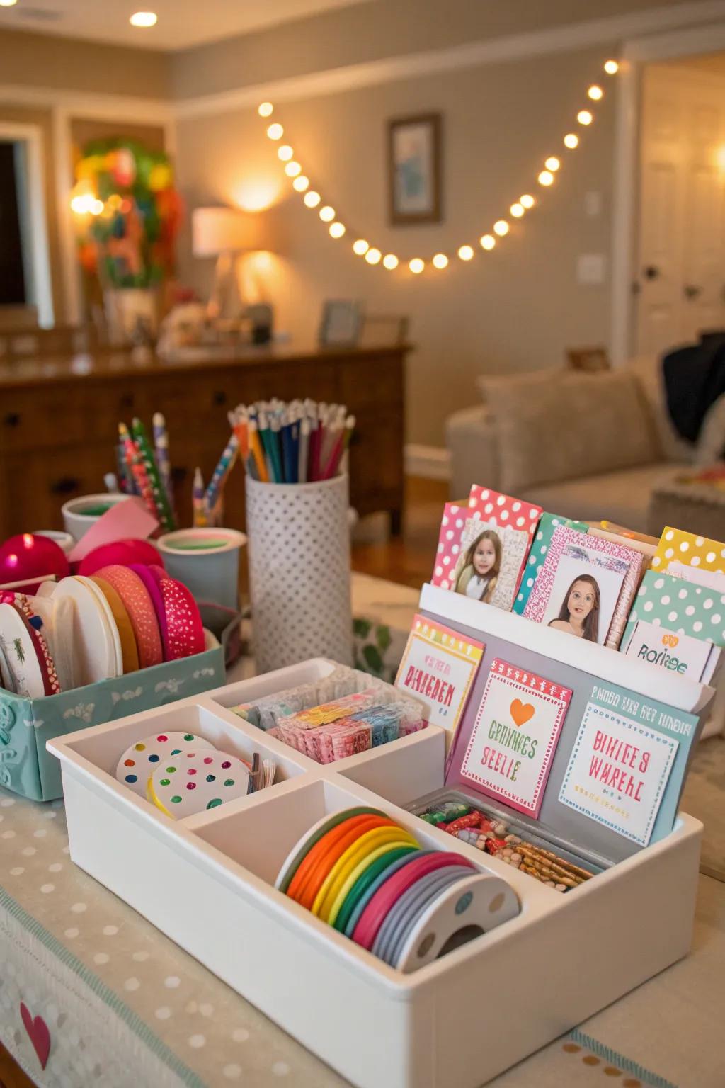 A DIY craft station for fun and imagination