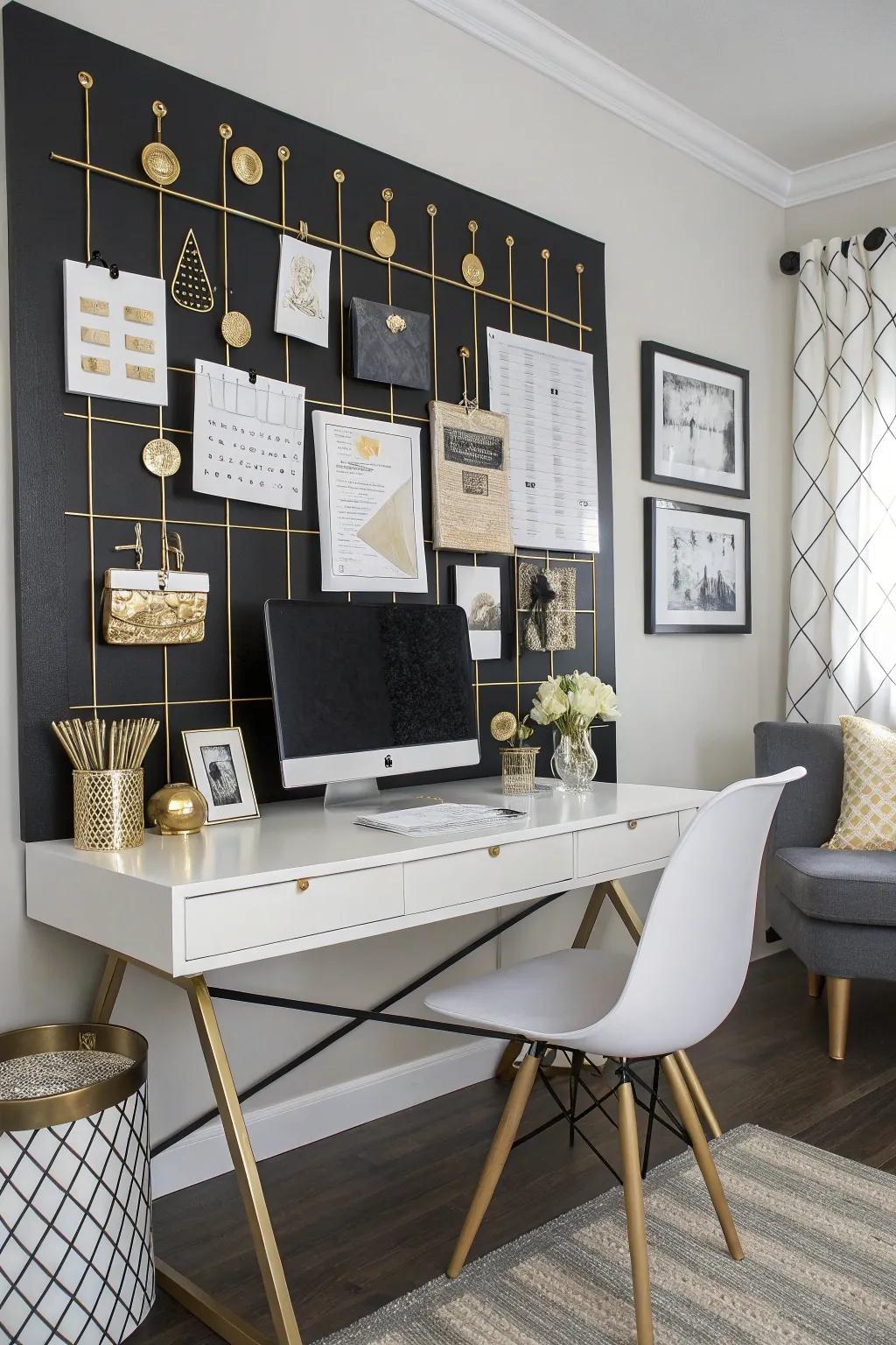 Achieve a striking visual impact using a dynamic duotone notice board.