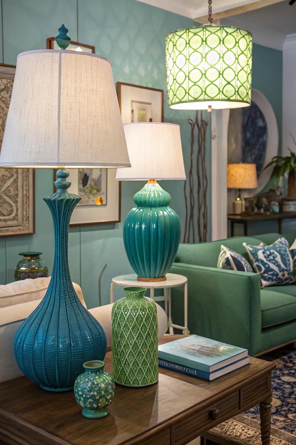 Shaped lighting combines function and artistic flair.