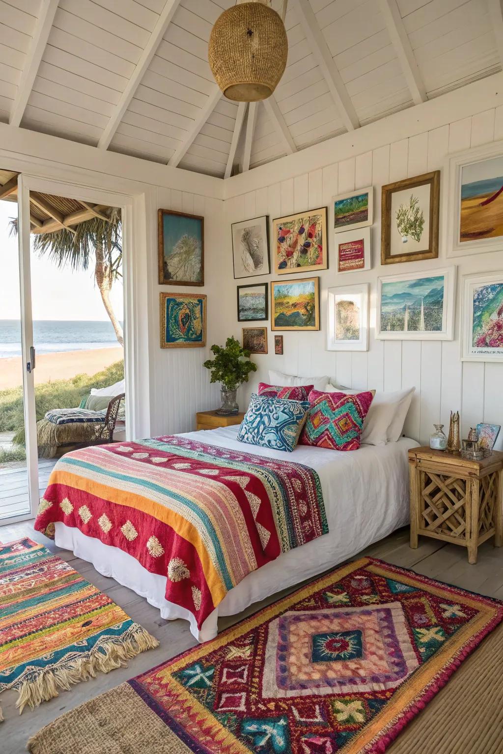 Varied art adds personality and vibrancy to your room.