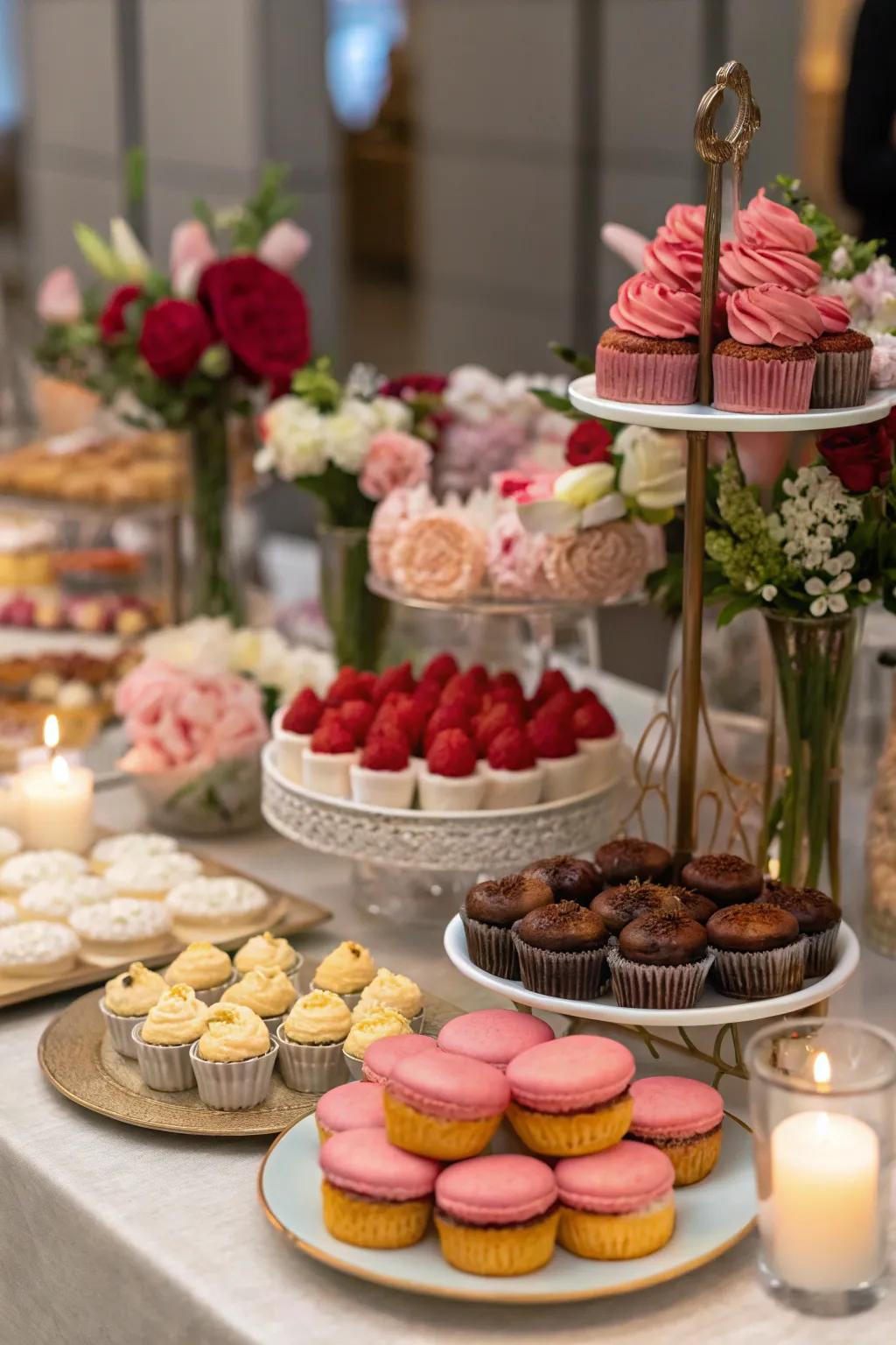 A surprise treat station adds a sweet touch to the boho brunch.