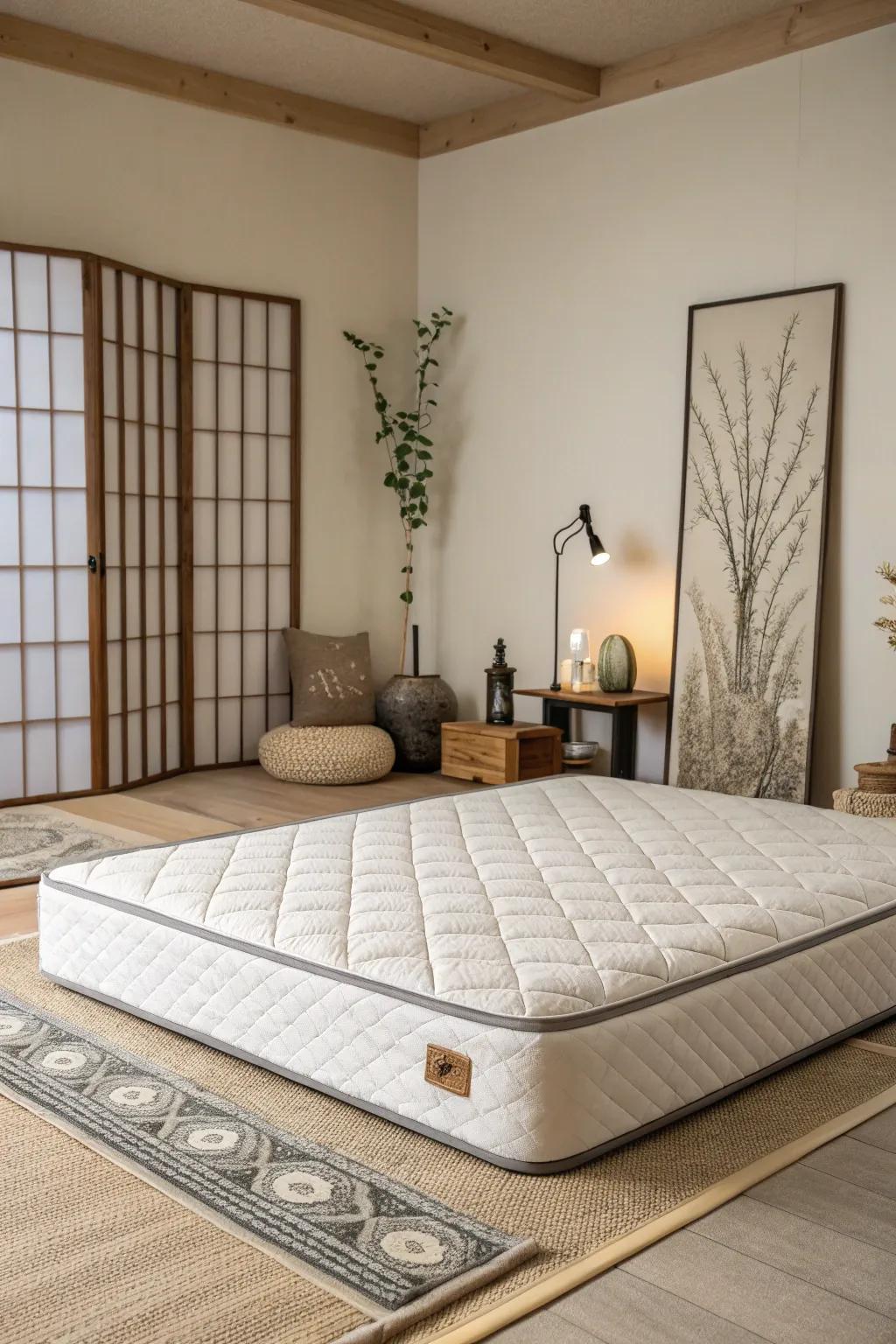 A peaceful Zen space with minimalistic design.