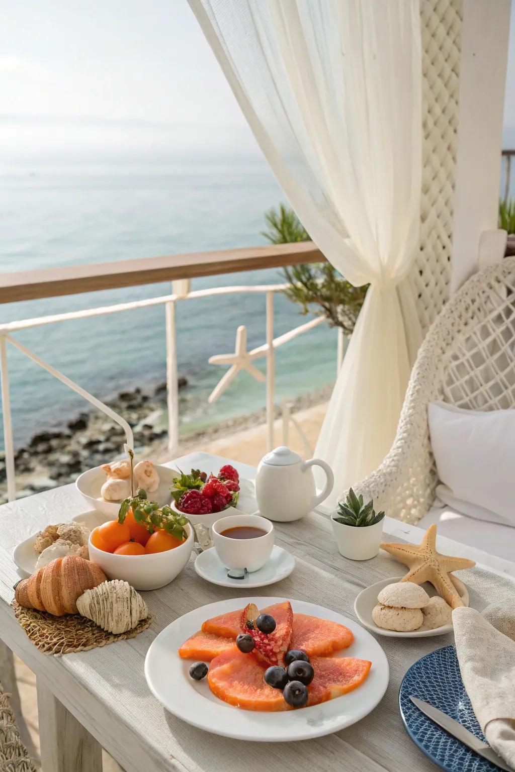 Feel the ocean breeze with a coastal morning breakfast.
