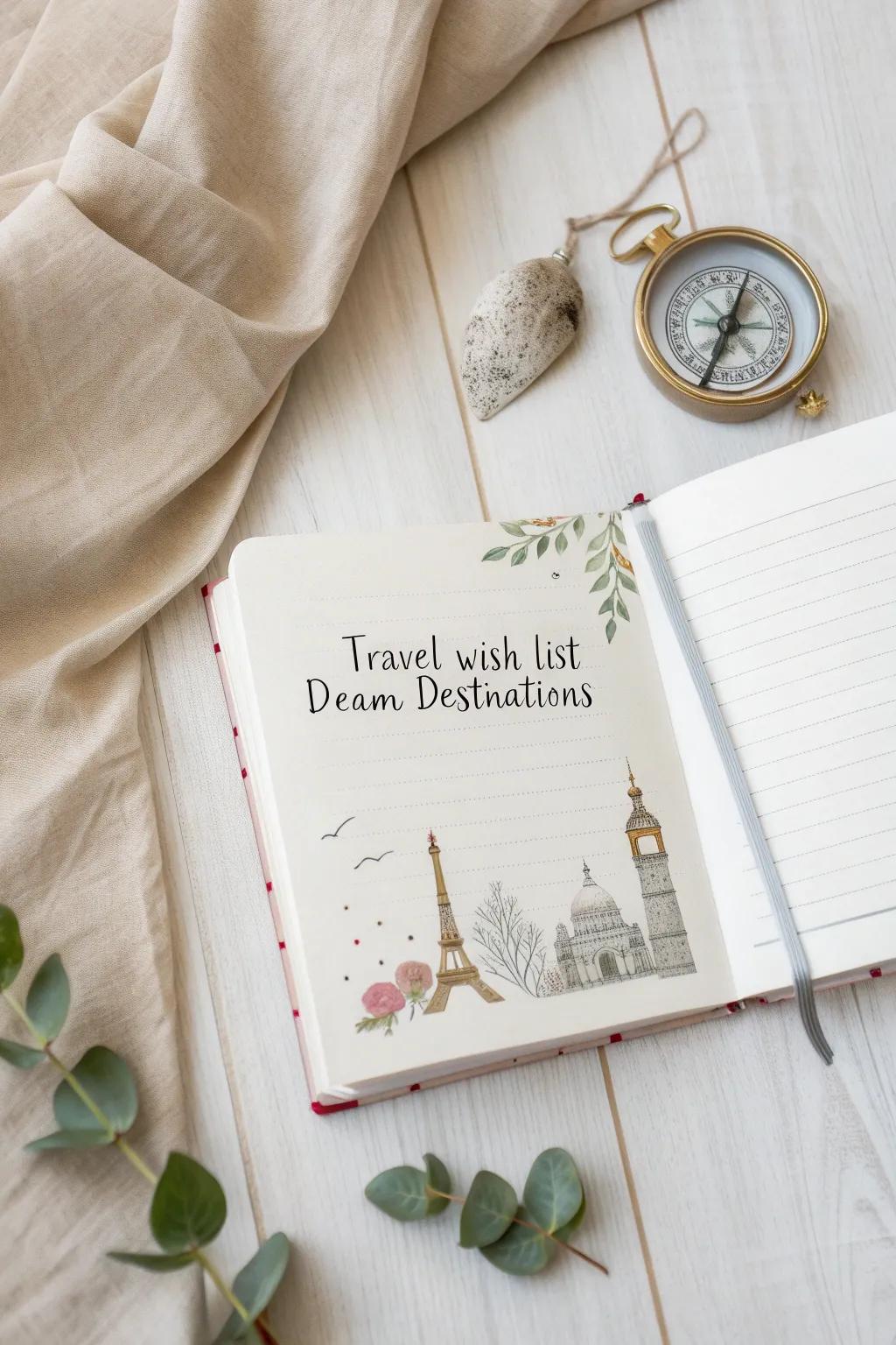Let your imagination wander with a beautifully crafted travel wish list. Where will your dreams take you?