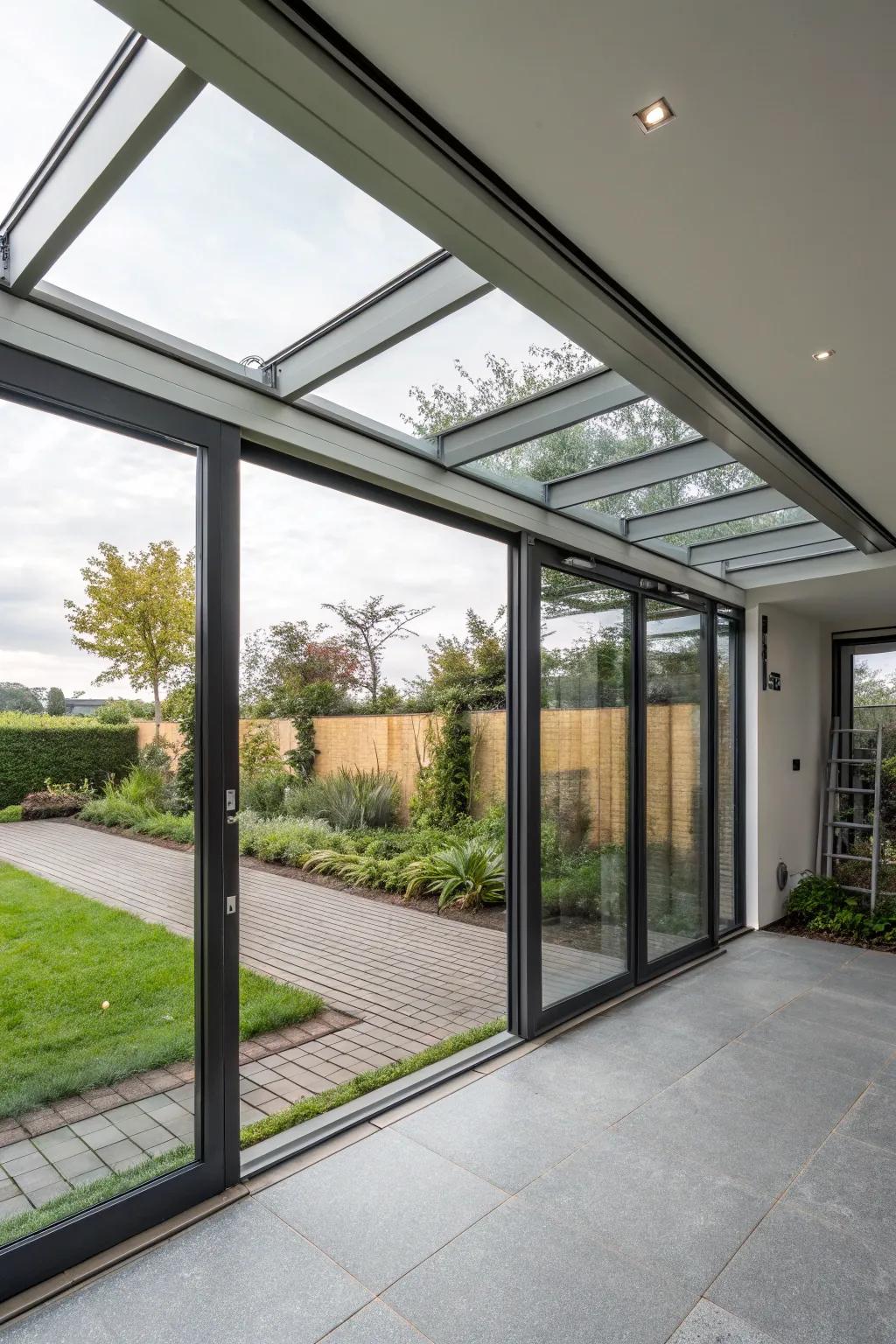 A carport highlighting eco-friendly entryways, mirroring a dedication to sustainable architecture.